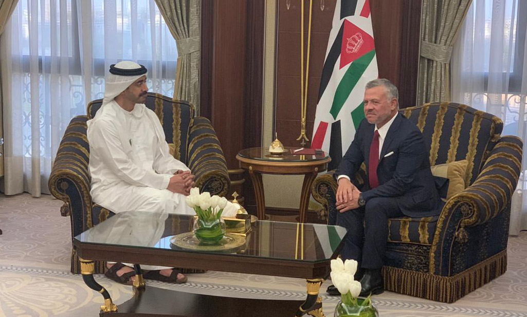 الملك يلتقي وزير الخارجية والتعاون الدولي الإماراتي