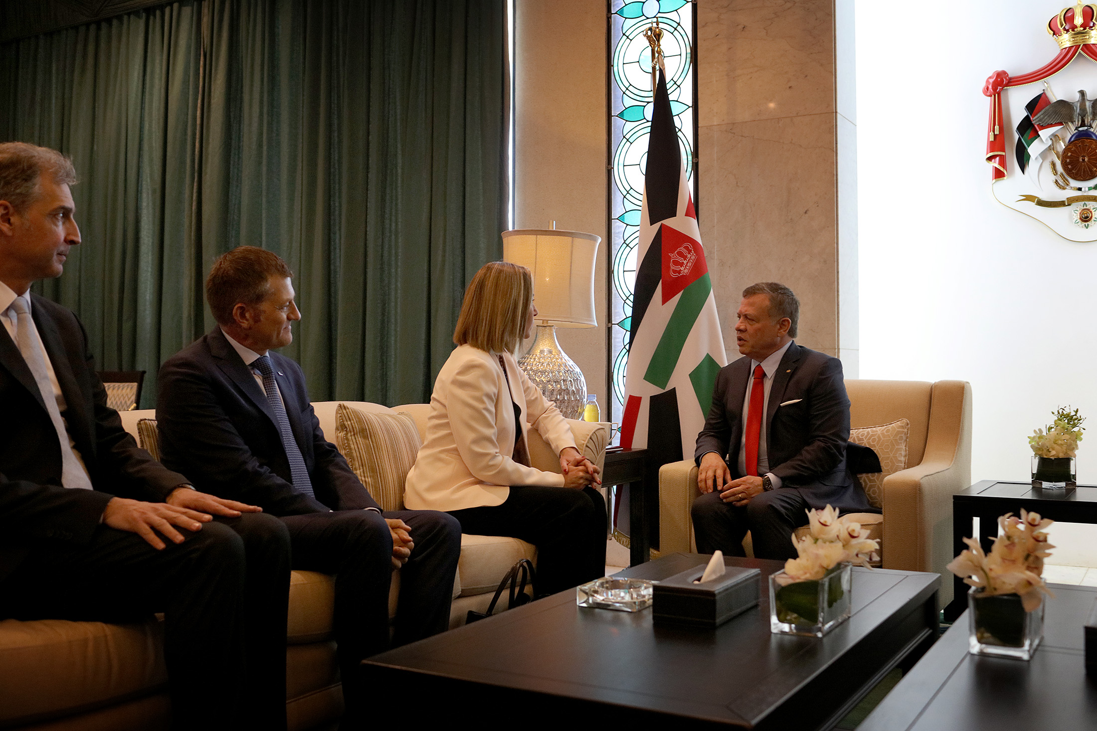 King meets EU foreign policy chief
