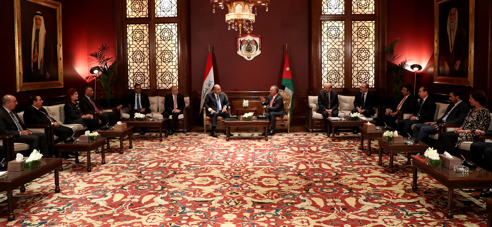 الملك والرئيس العراقي يتفقان على توسيع التعاون الاقتصادي بين البلدين
