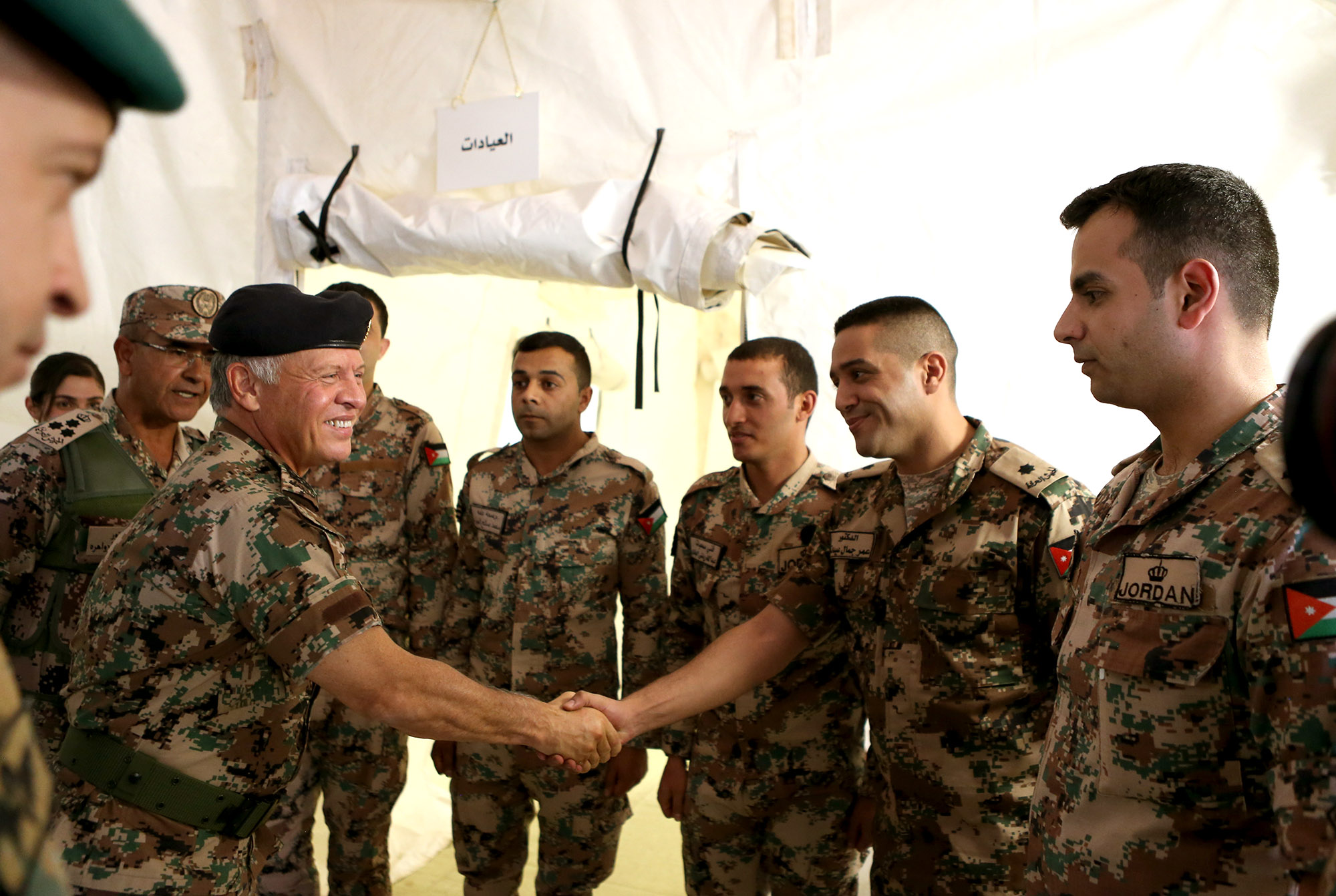 King attends medical evacuation exercise