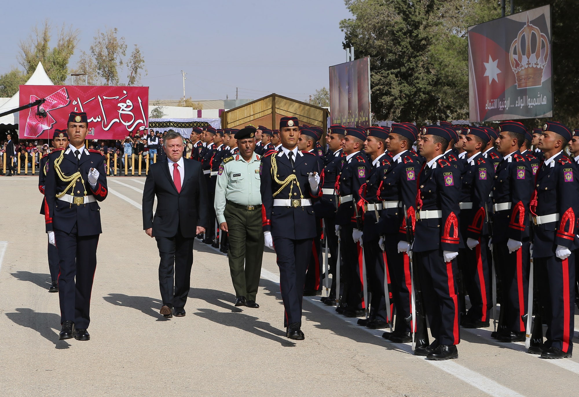 King attends graduation of Future Knights officers