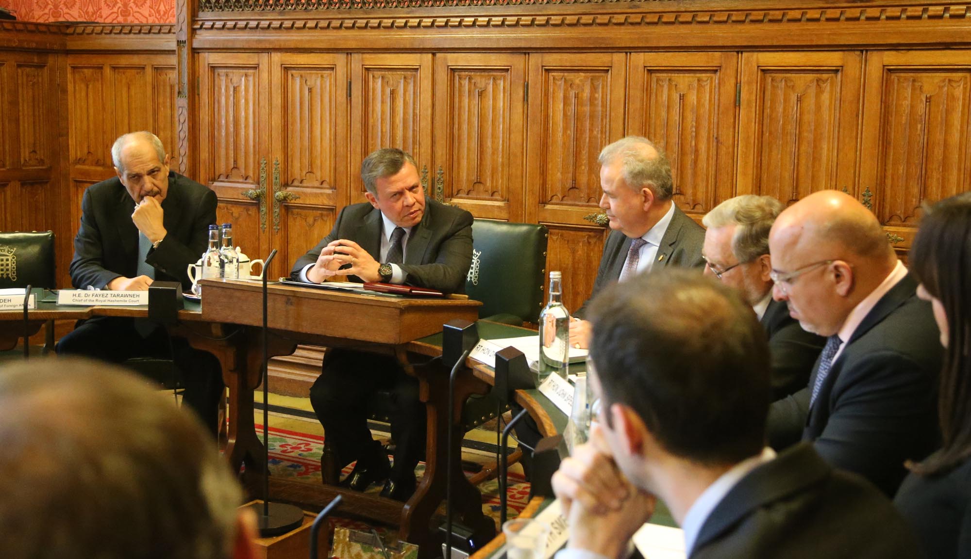 King, UK top diplomat discuss donor conference