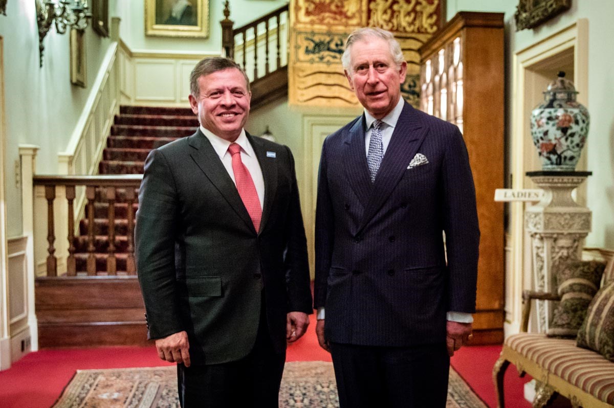 King meets Prince Charles, highlights burdens of Syrian refugees on Jordan