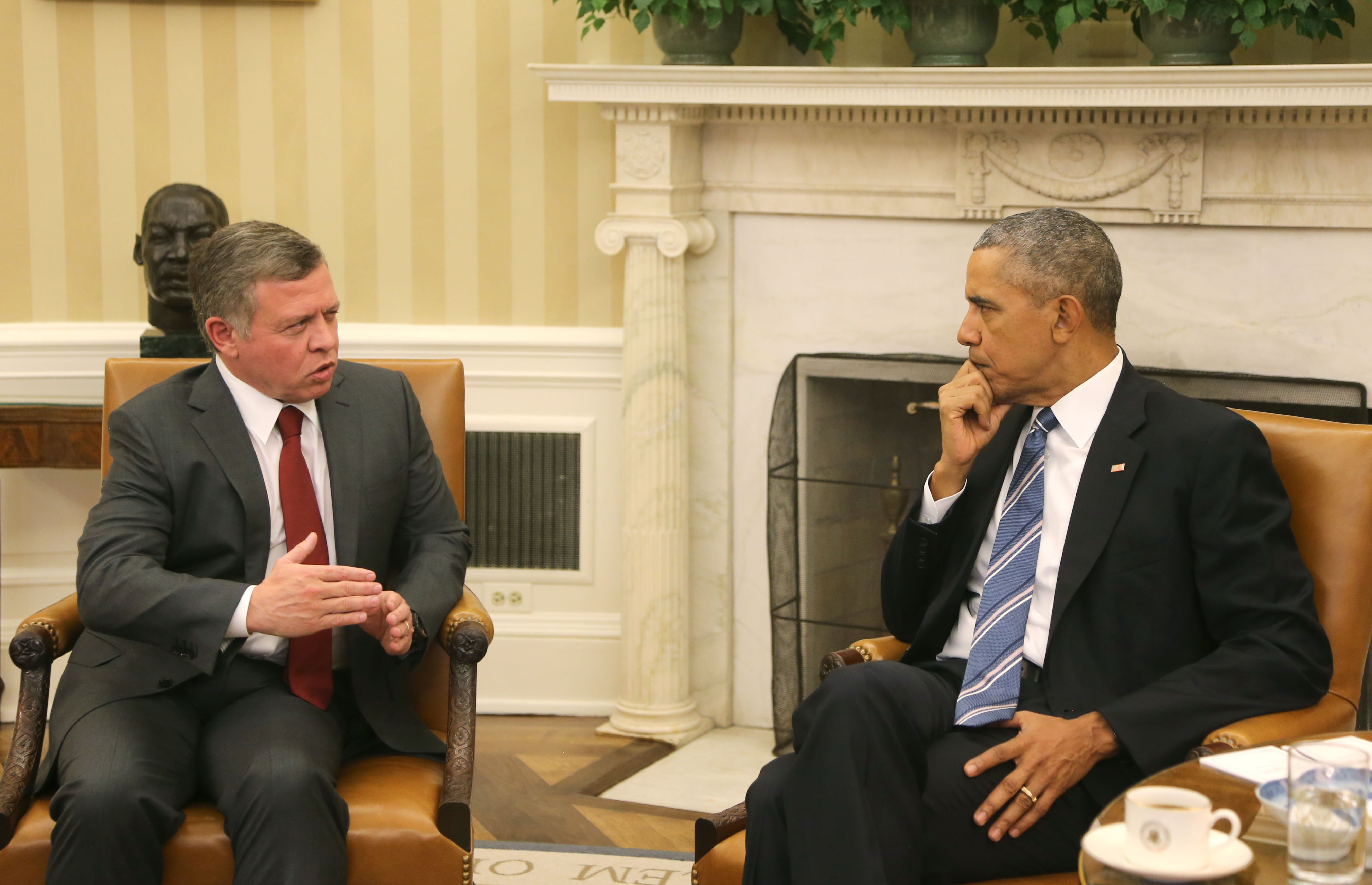King holds summit meeting with Obama