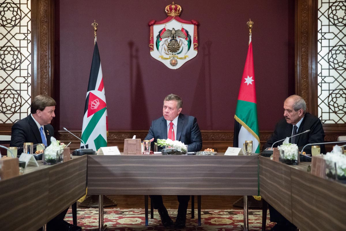 King reviews region, ties with US Congress delegates