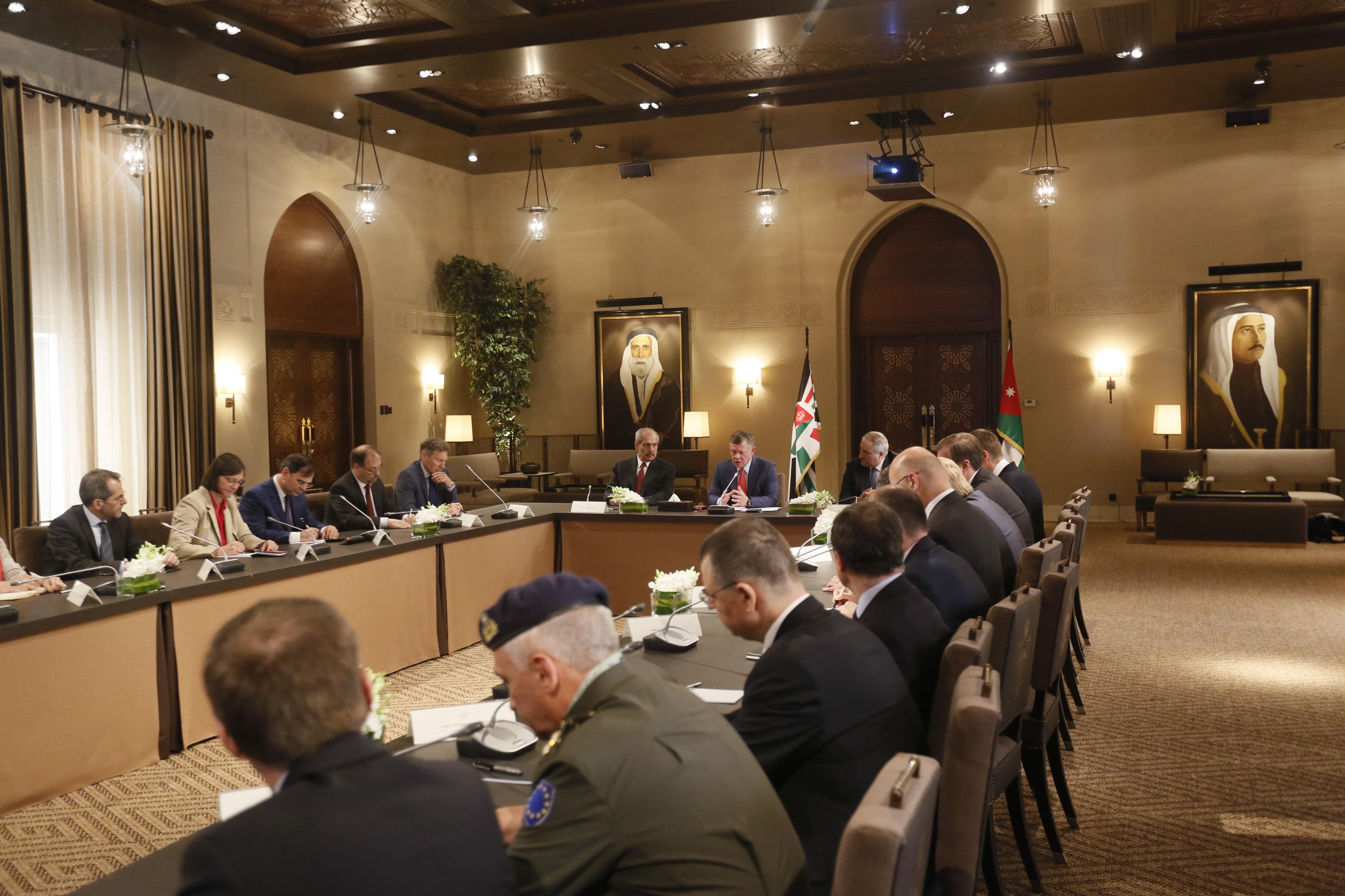 King, high-profile delegates discuss Jordan-EU partnership