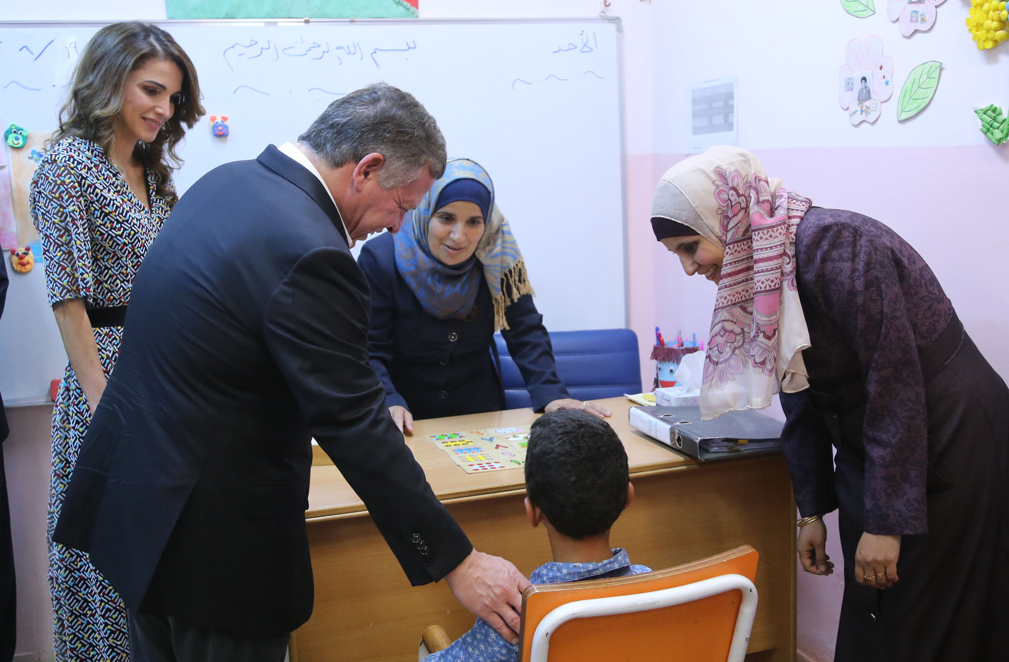 King, Queen visit centre for disabilities in Ruseifa