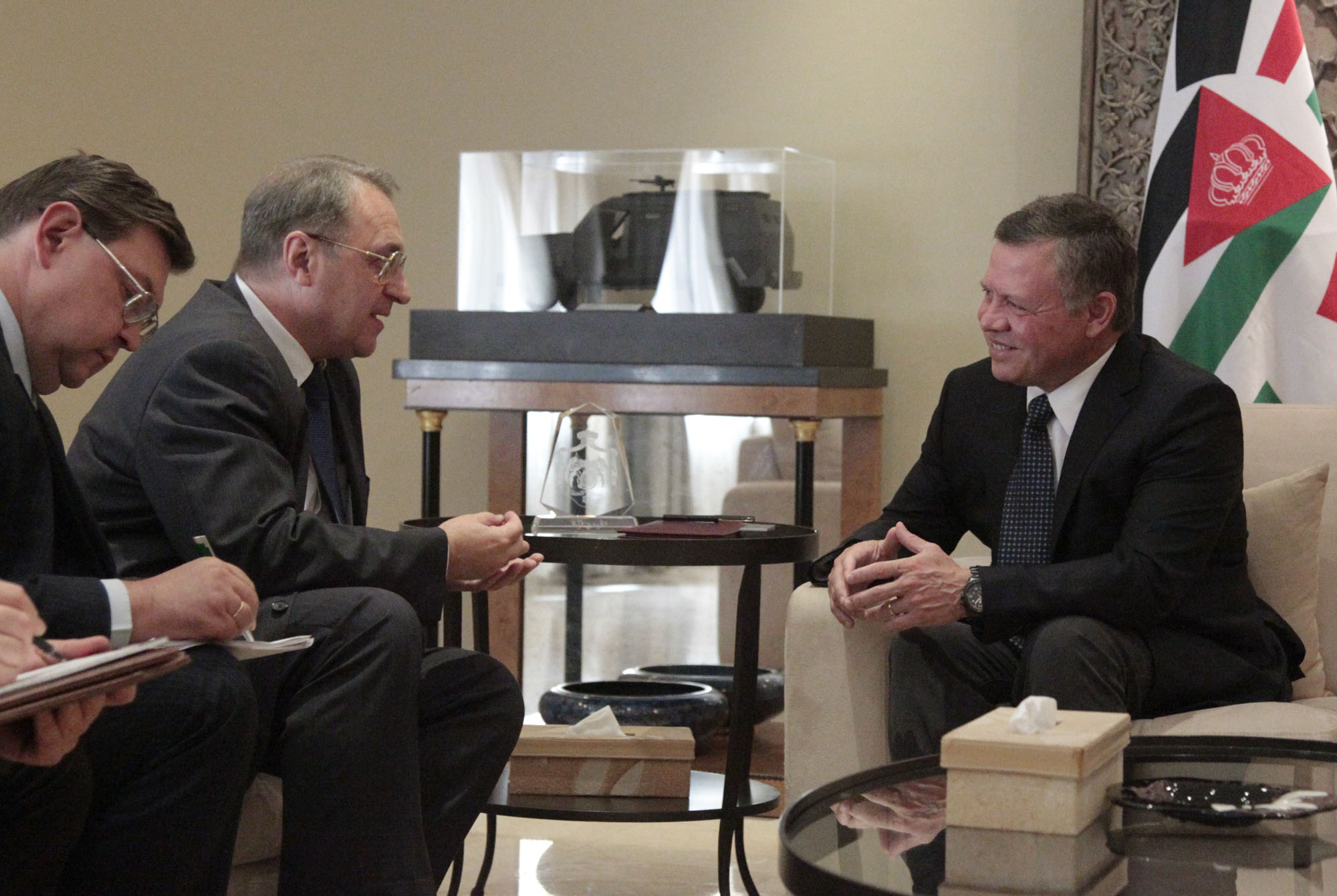 King receives Russian president