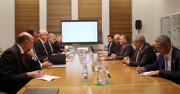 King meets Australian senate, government officials