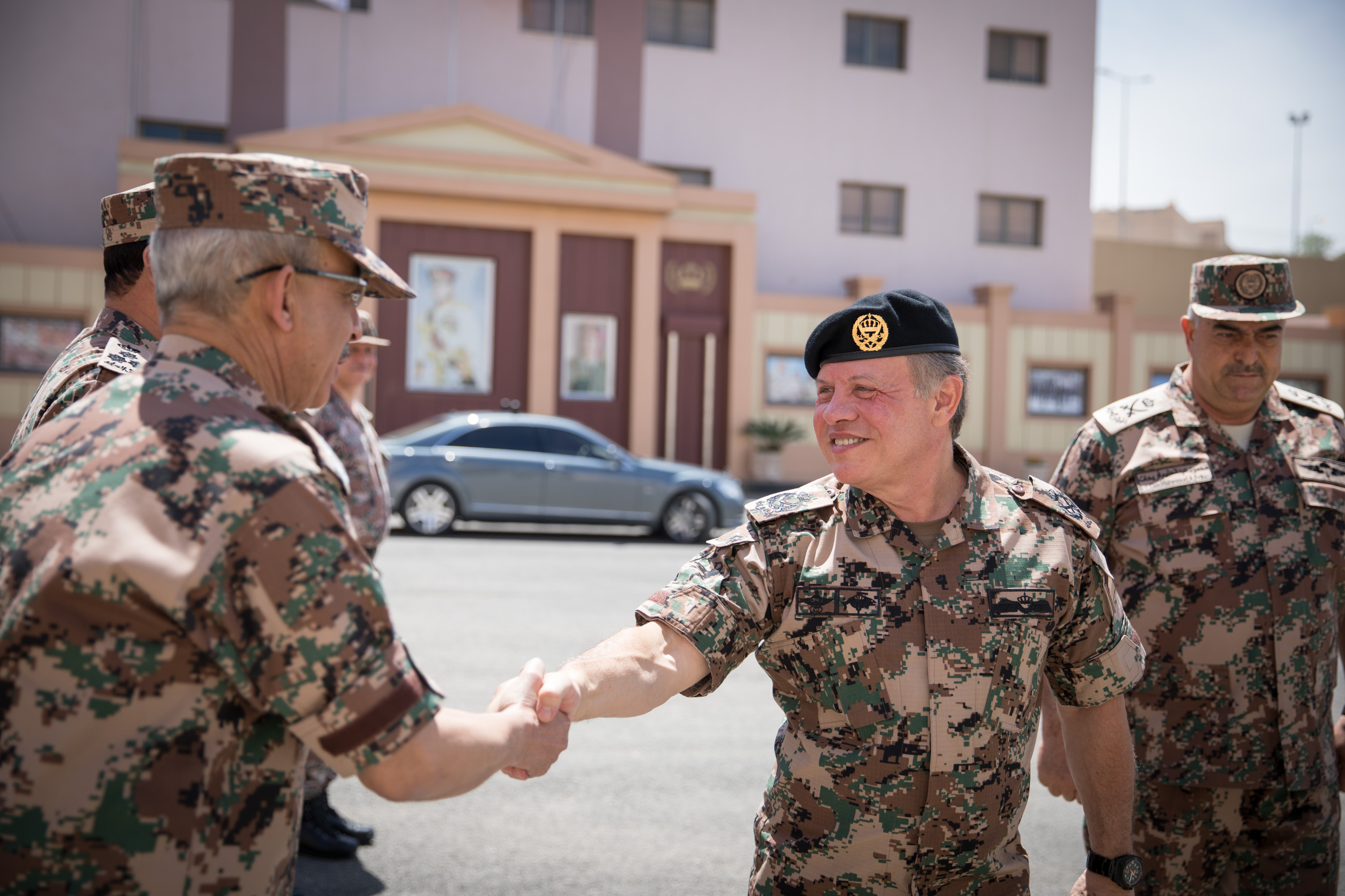 King visits army headquarters