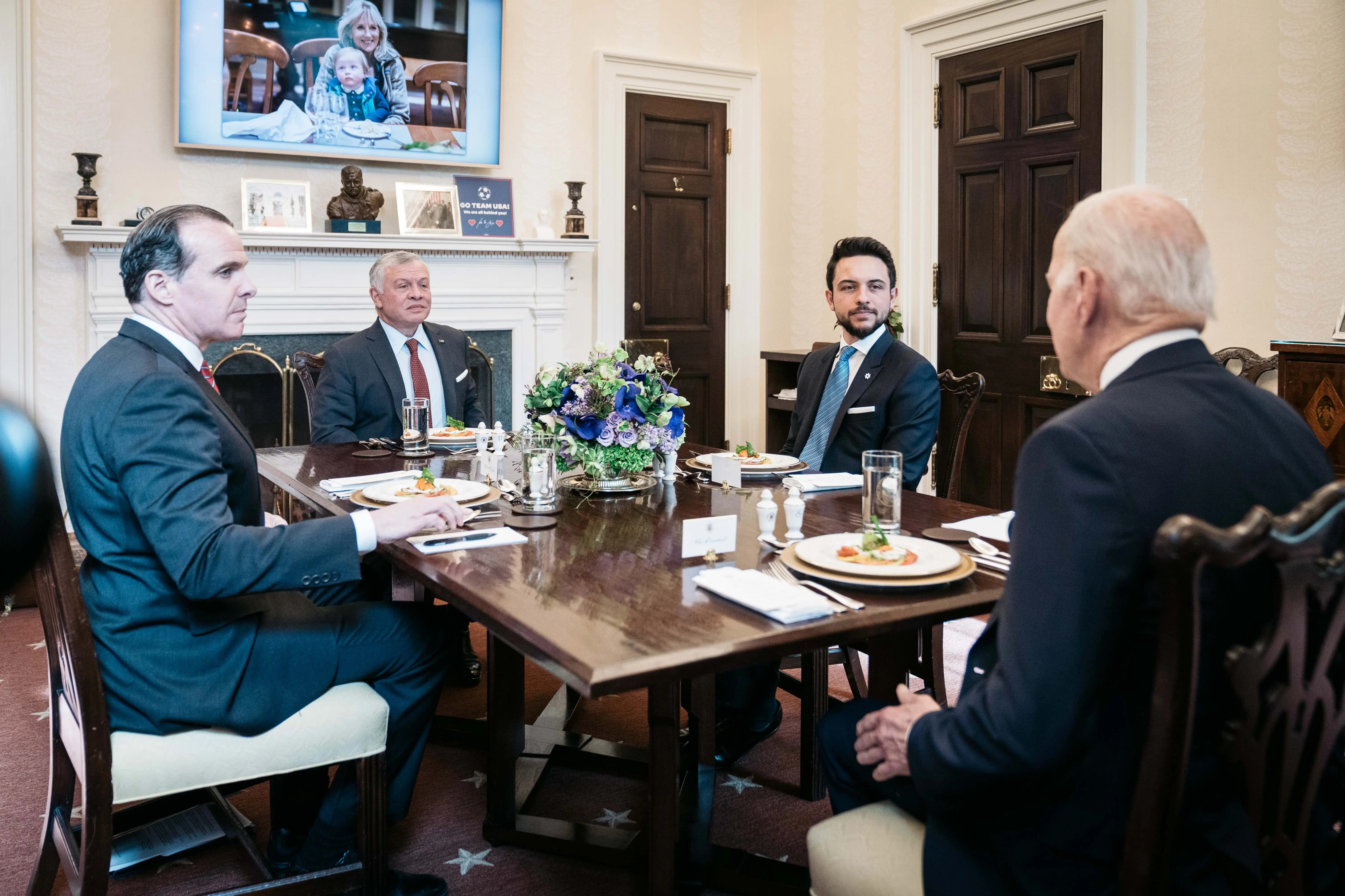King, President Biden discuss cooperation to enhance regional stability, ensure de-escalation in Palestinian Territories