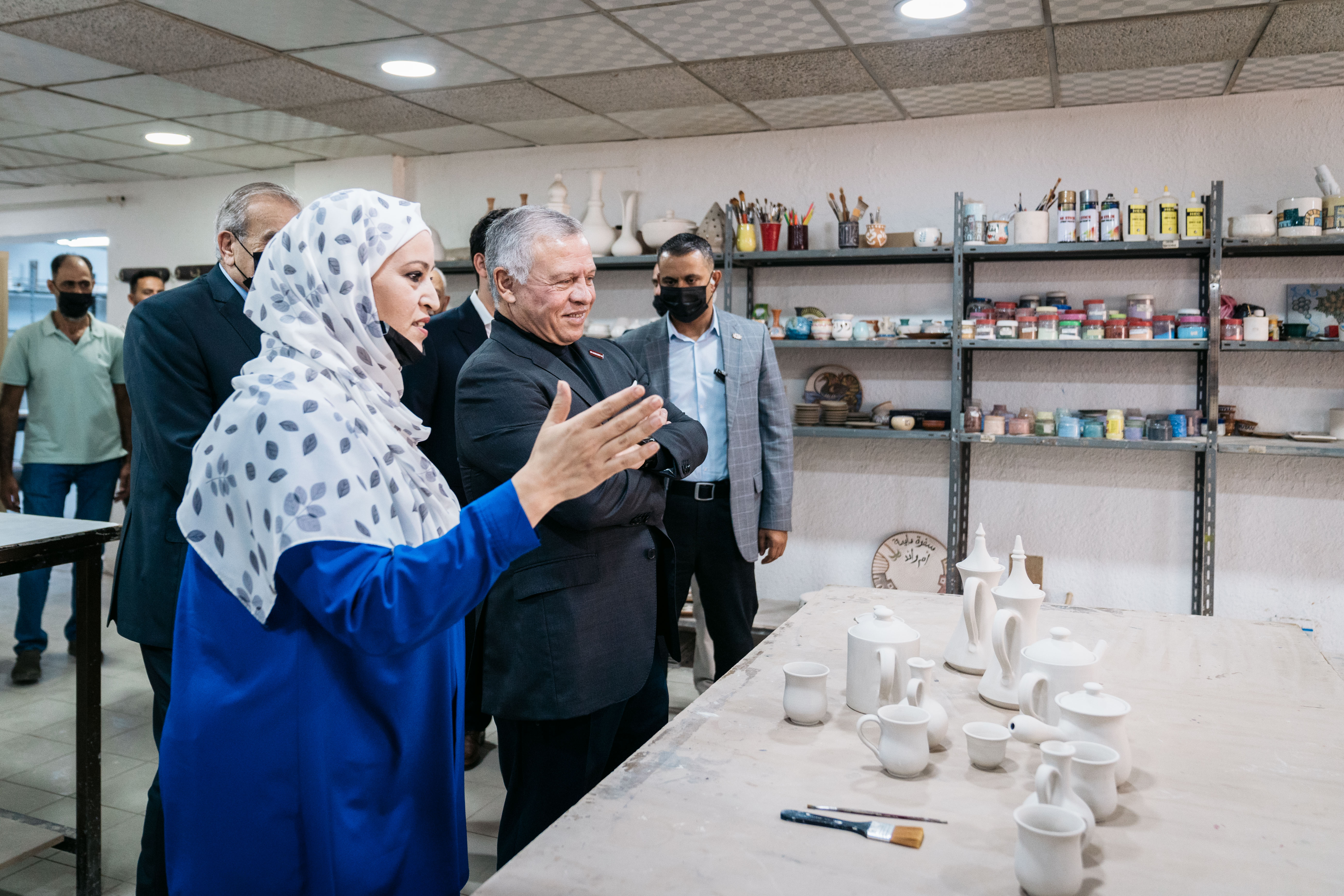 King visits entrepreneurial projects in Salt