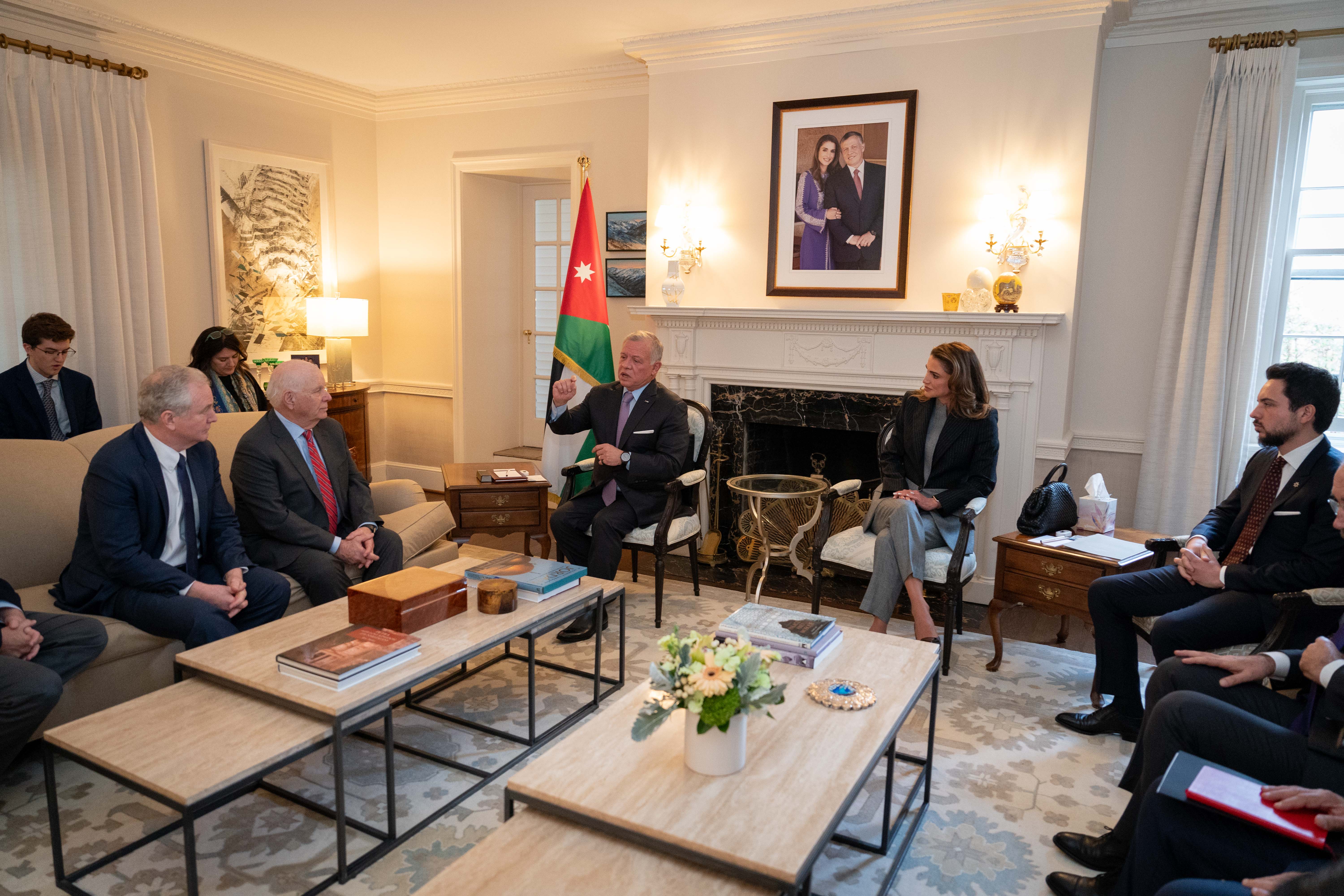 King to members of US Senate: Continuation of Gaza war undermines prospects to revive peace process