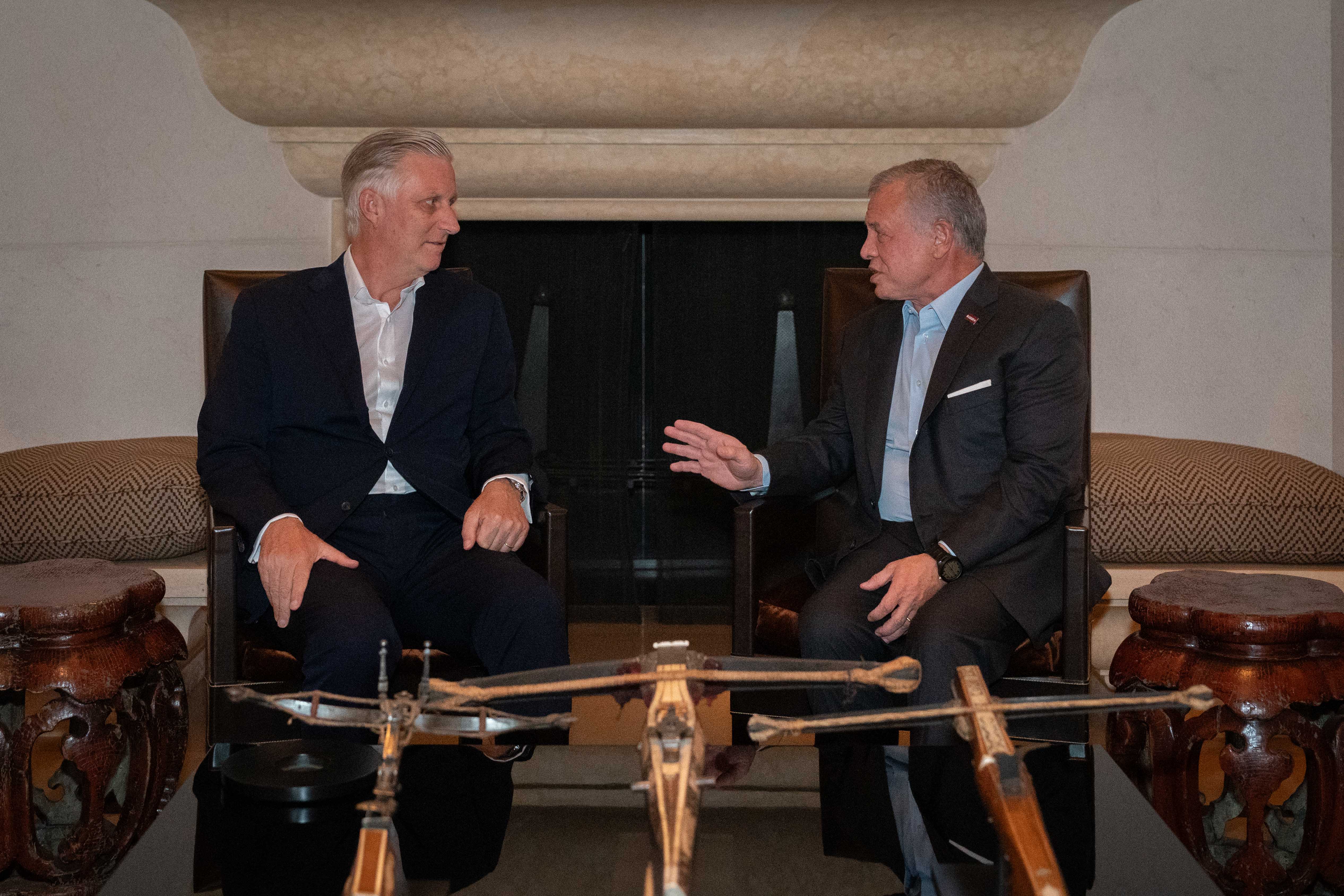 King meets Belgium monarch
