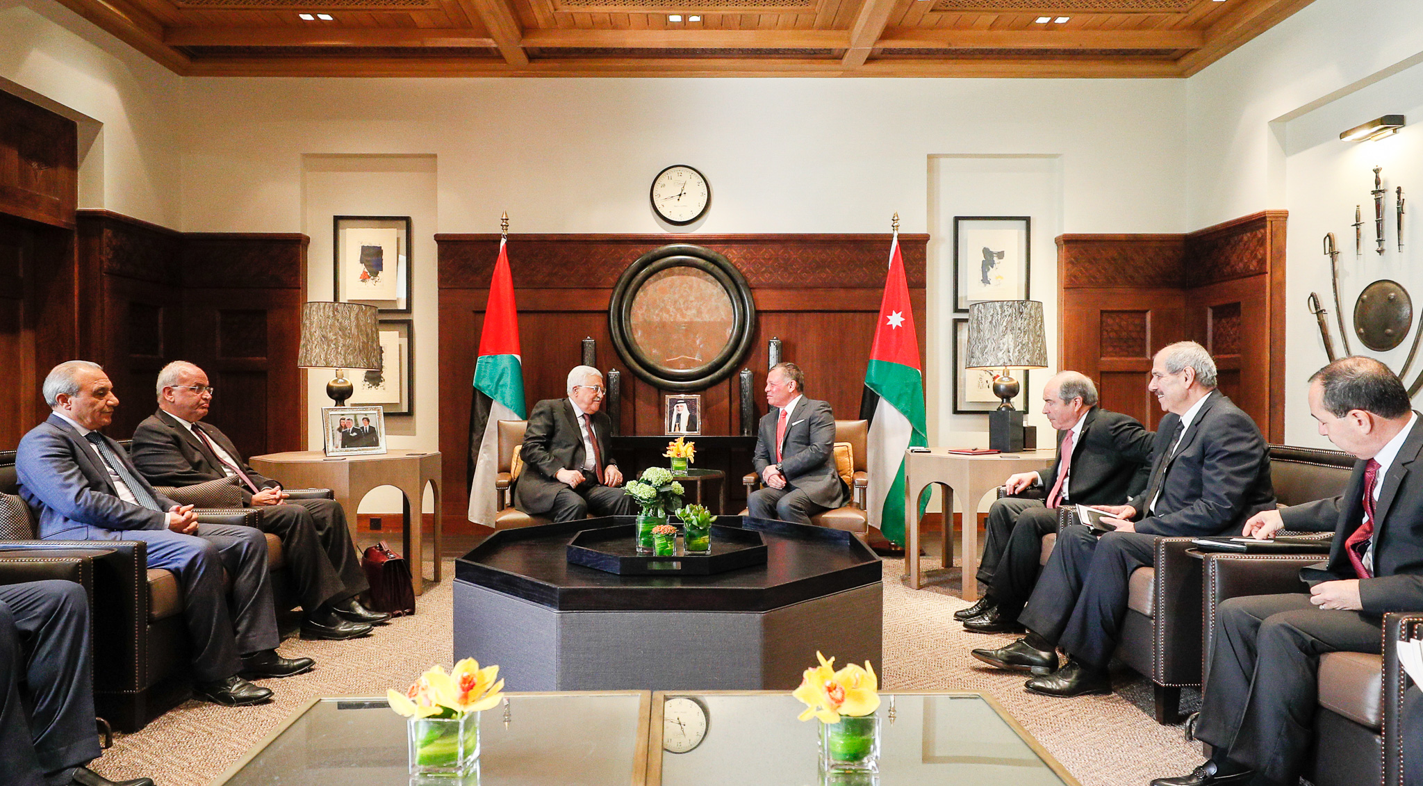 King meets Palestinian president