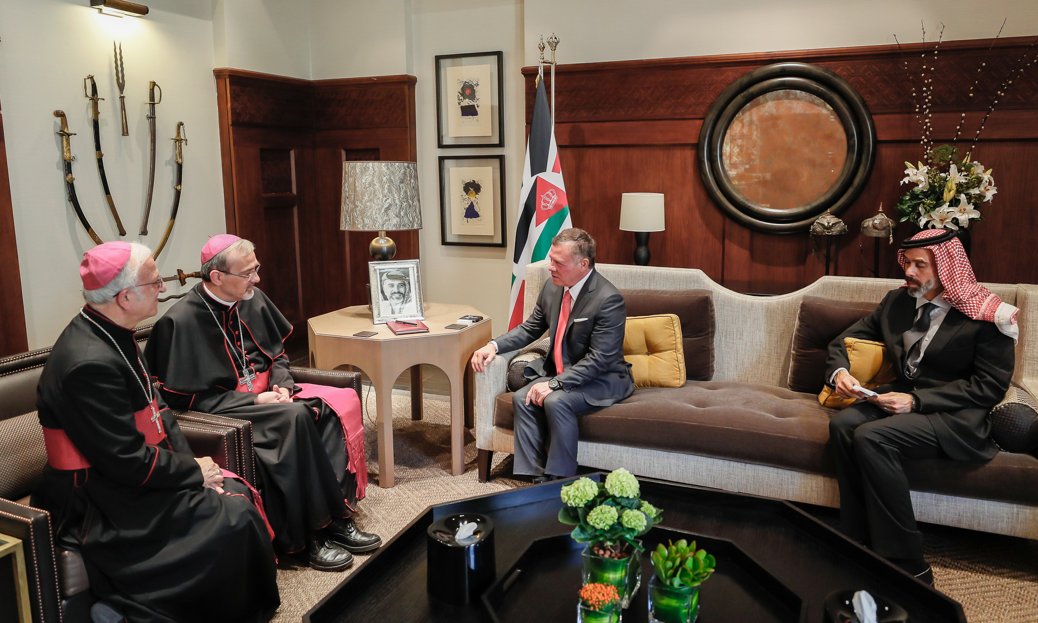 King receives apostolic administrator of Latin Patriarchate of Jerusalem
