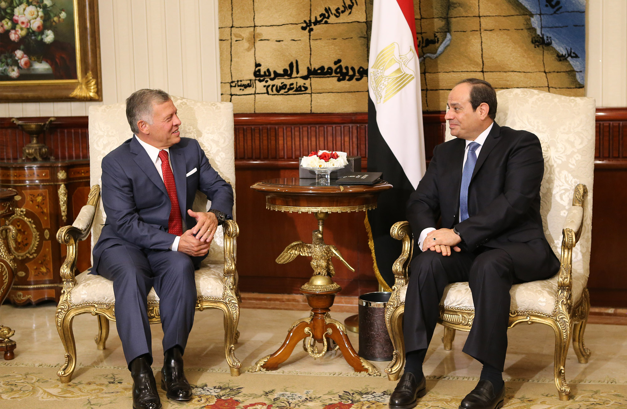 King, Egyptian president hold talks in Cairo