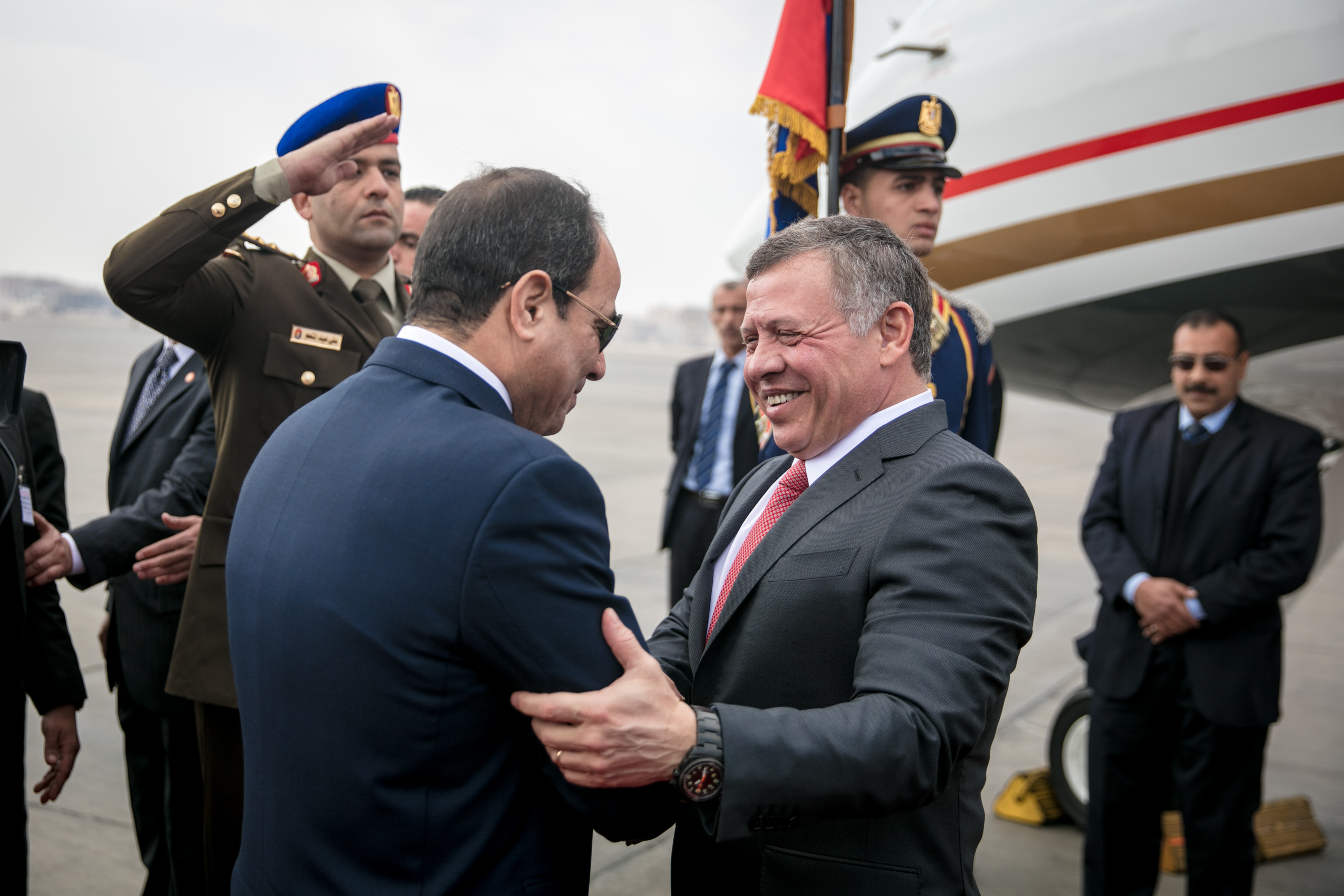 الملك يصل إلى القاهرة