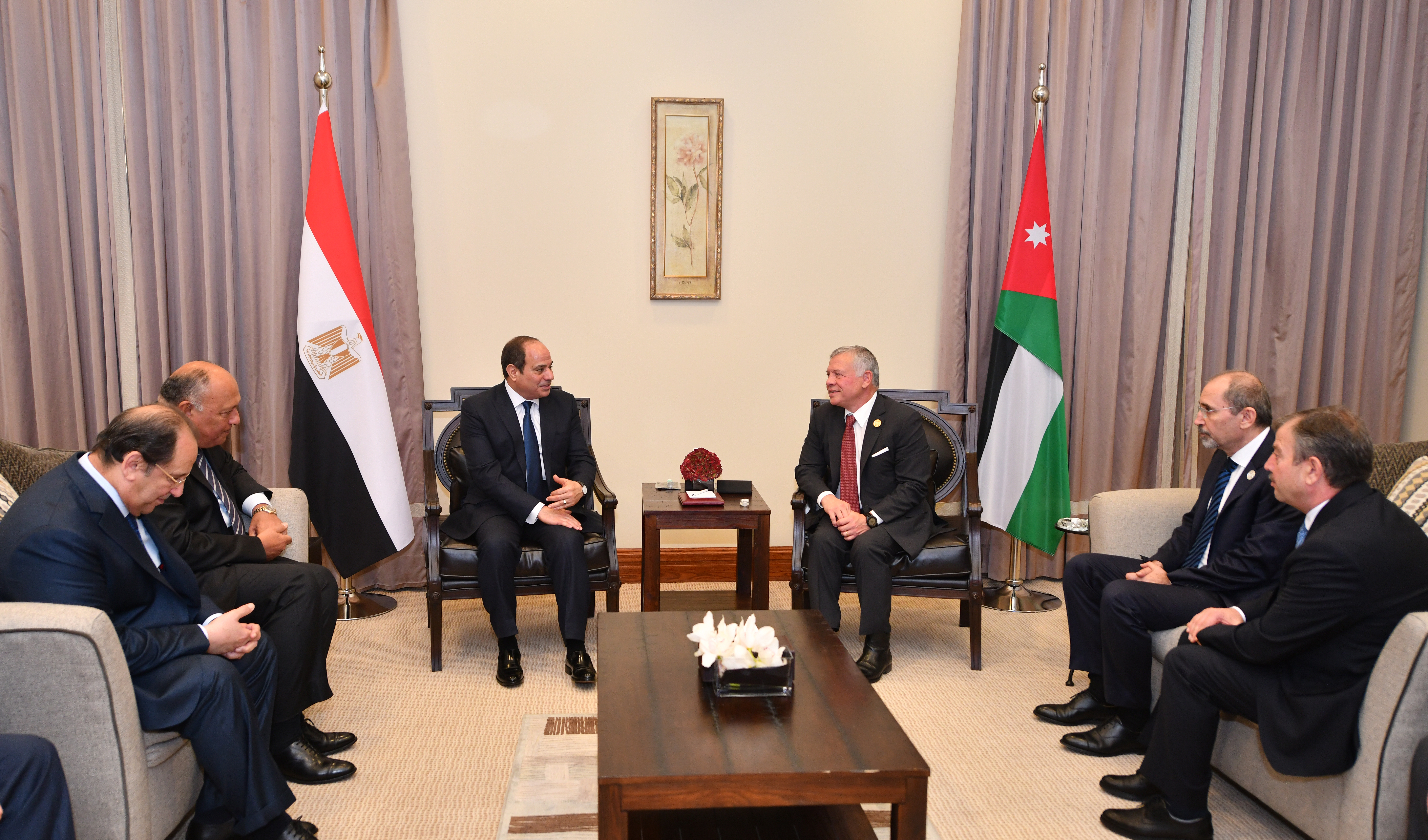King meets Egypt president