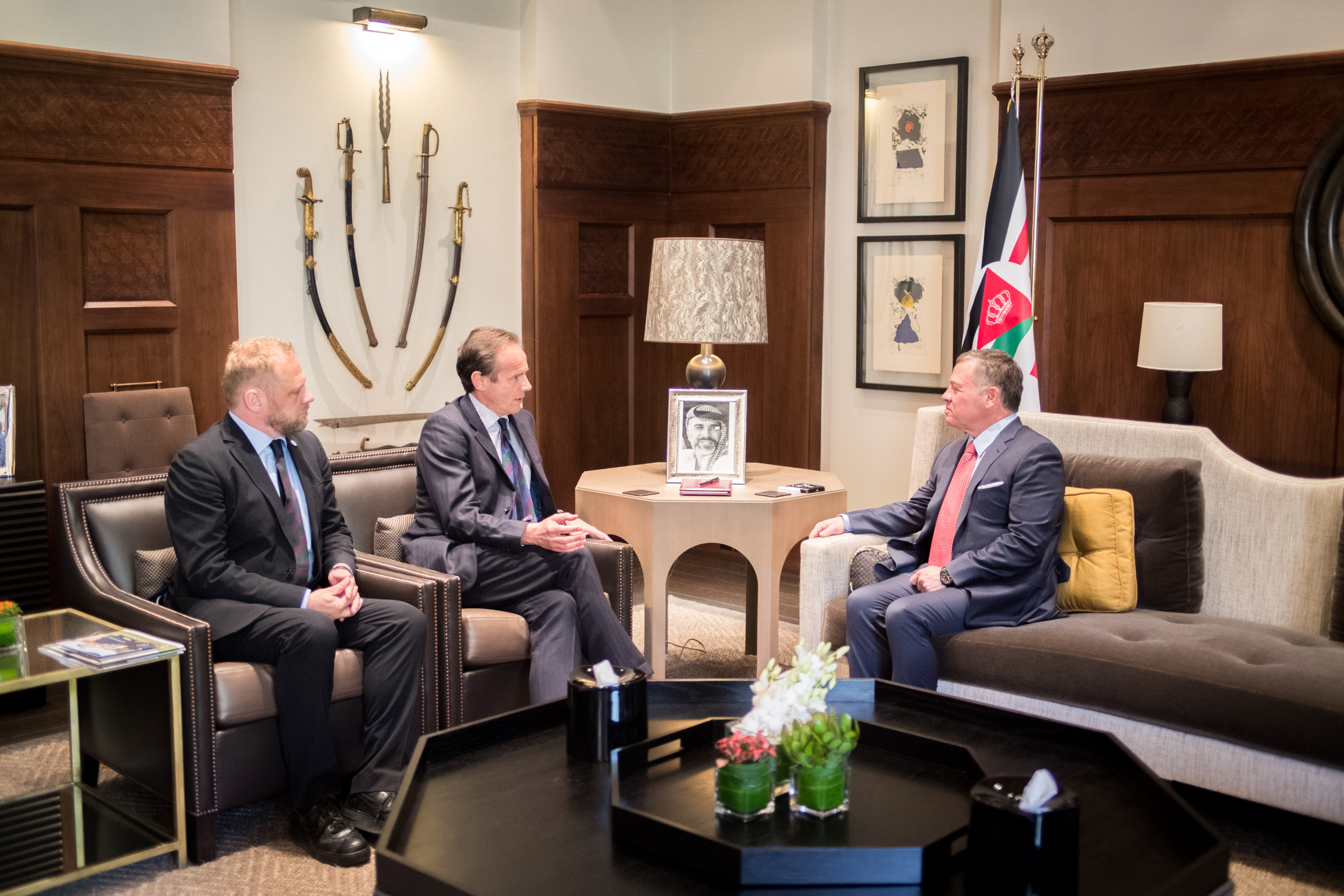 King receives CEO of The HALO Trust