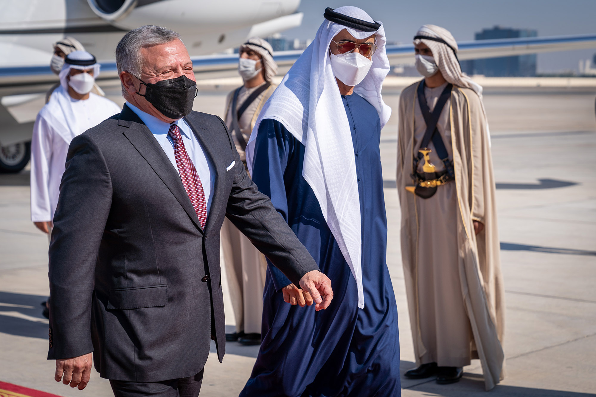 King arrives in Abu Dhabi