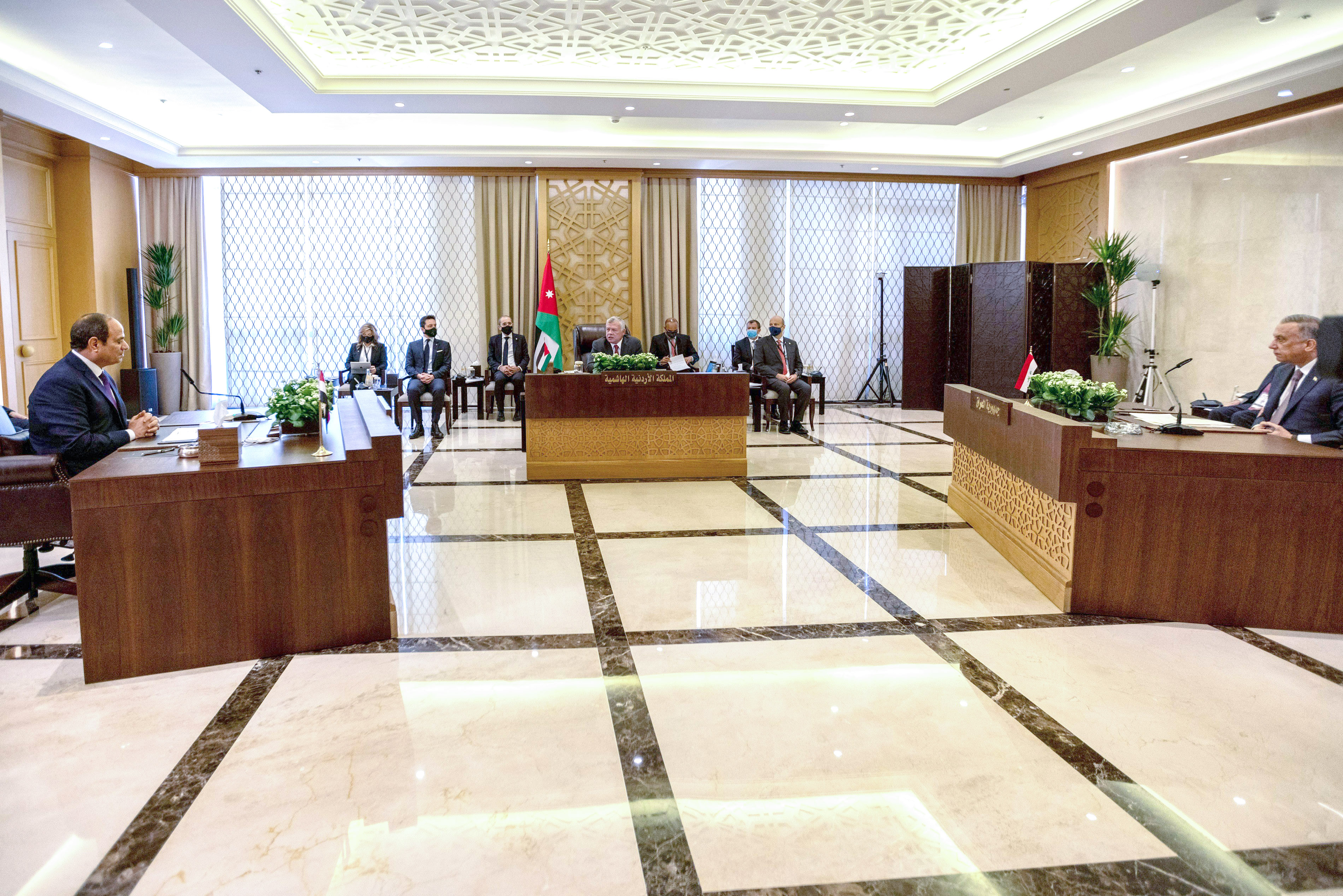 قمة ثلاثية أردنية مصرية عراقية في عمان 