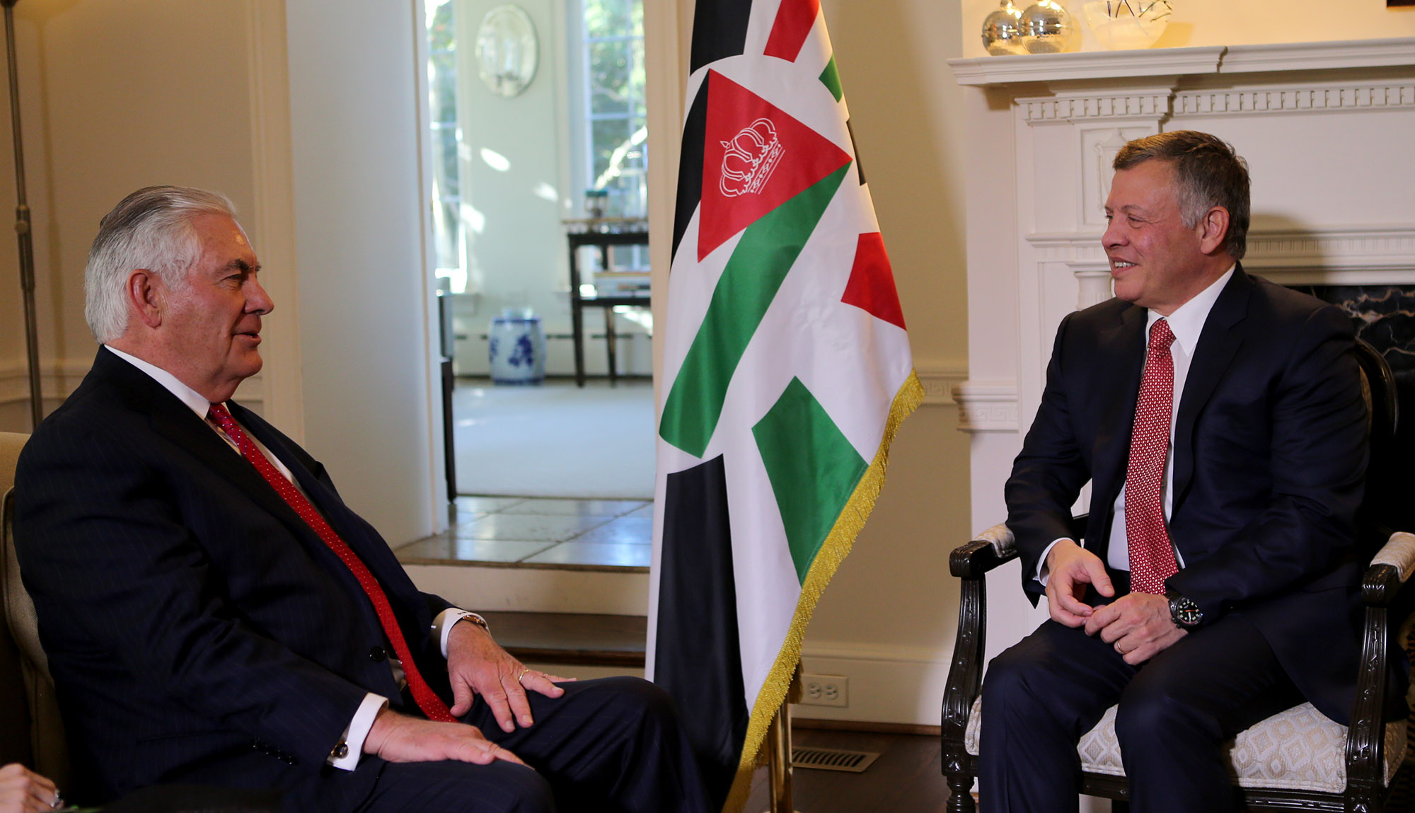 King meets a number of key US lawmakers, secretary of state