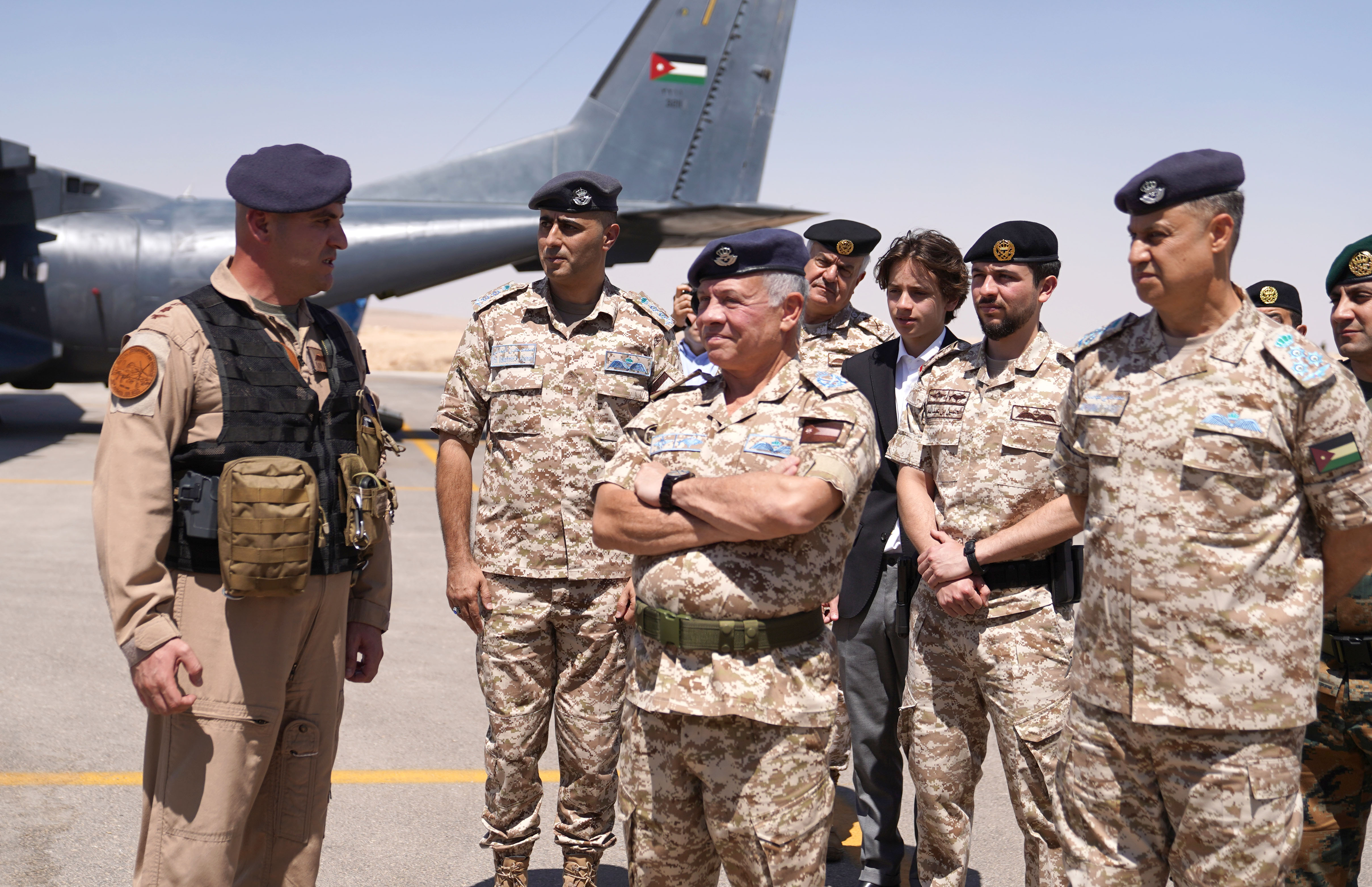 King visits King Abdullah II Airbase