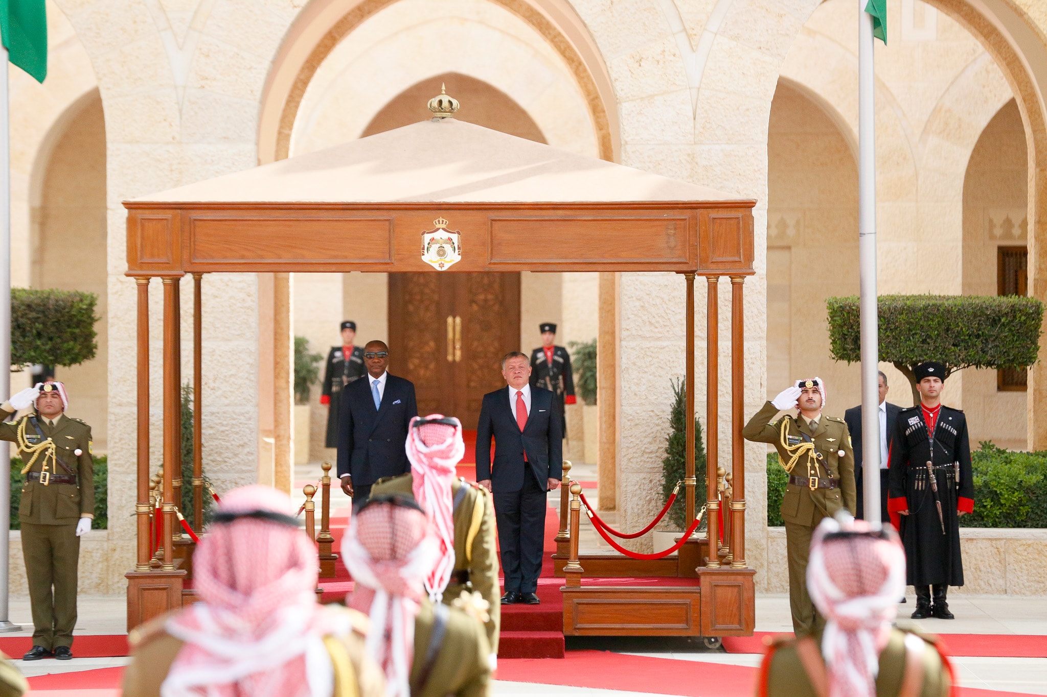 King holds talks with president of Guinea