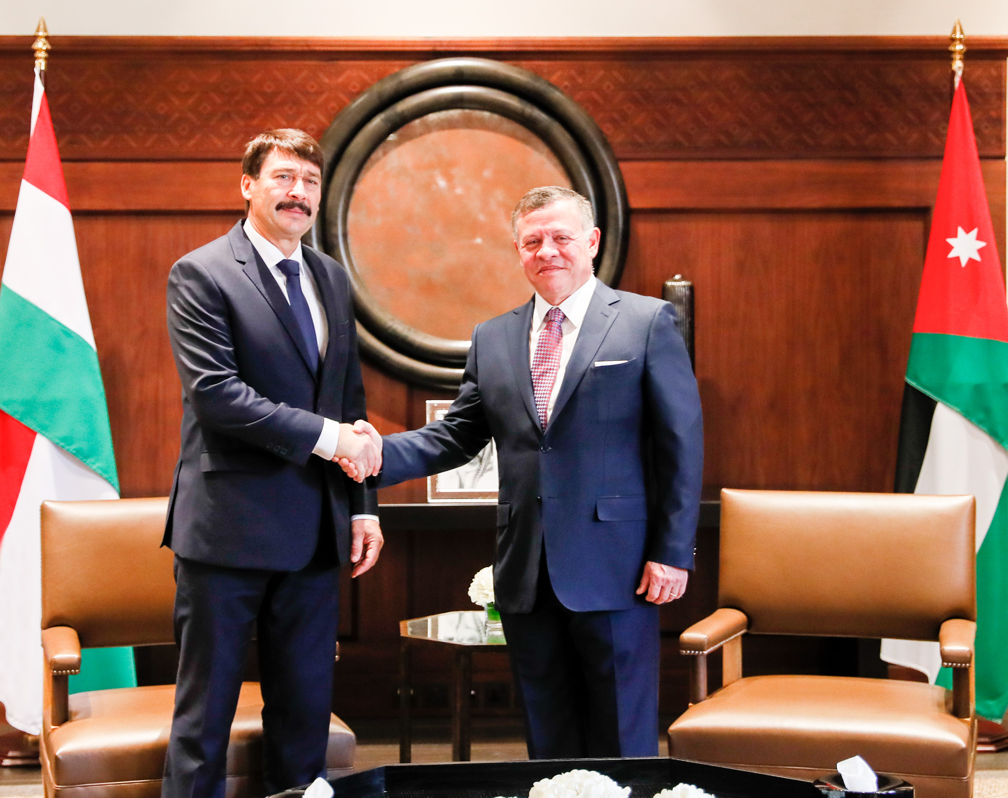 King holds talks with Hungarian president