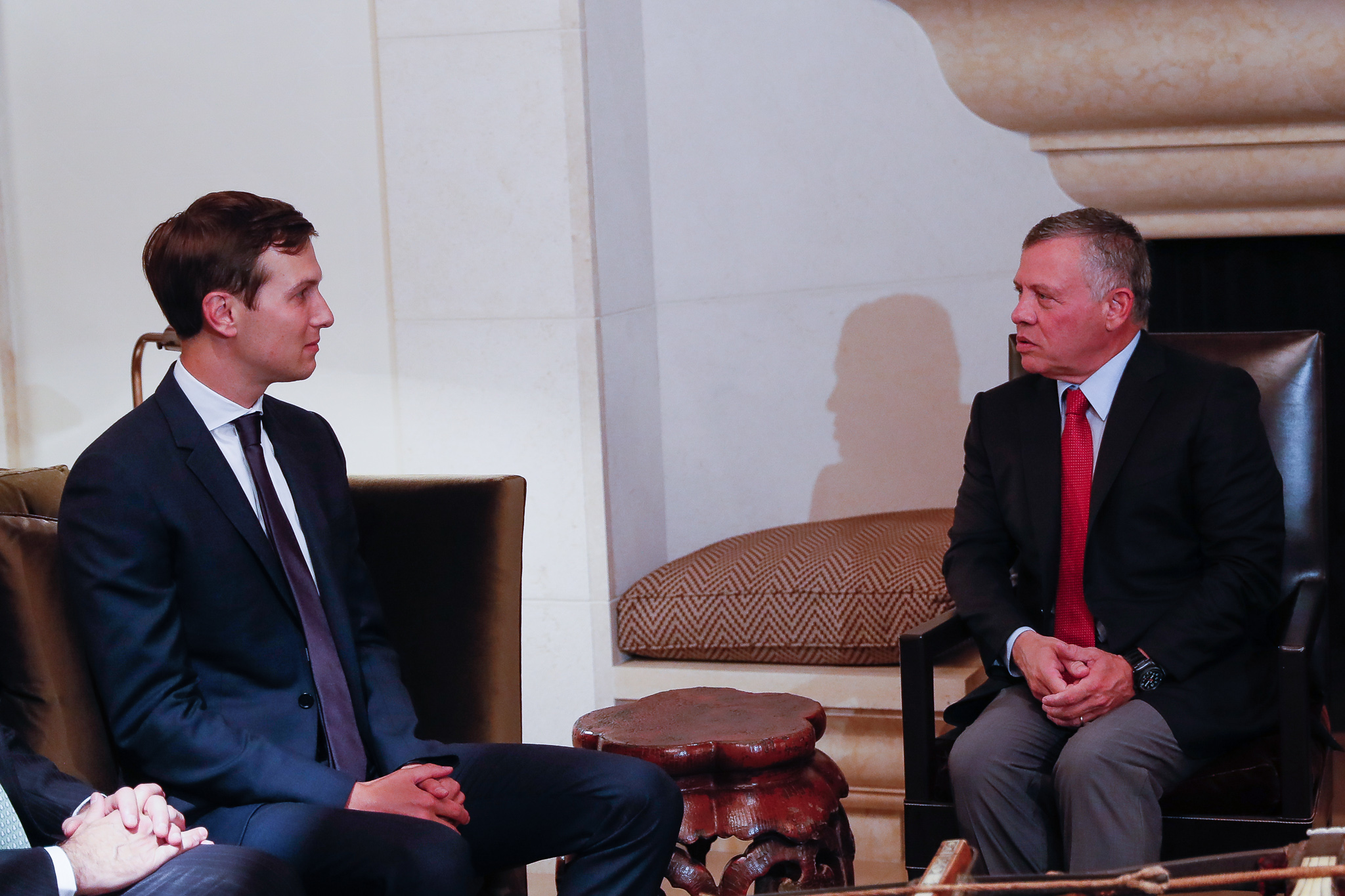 King receives Kushner, US administration officials