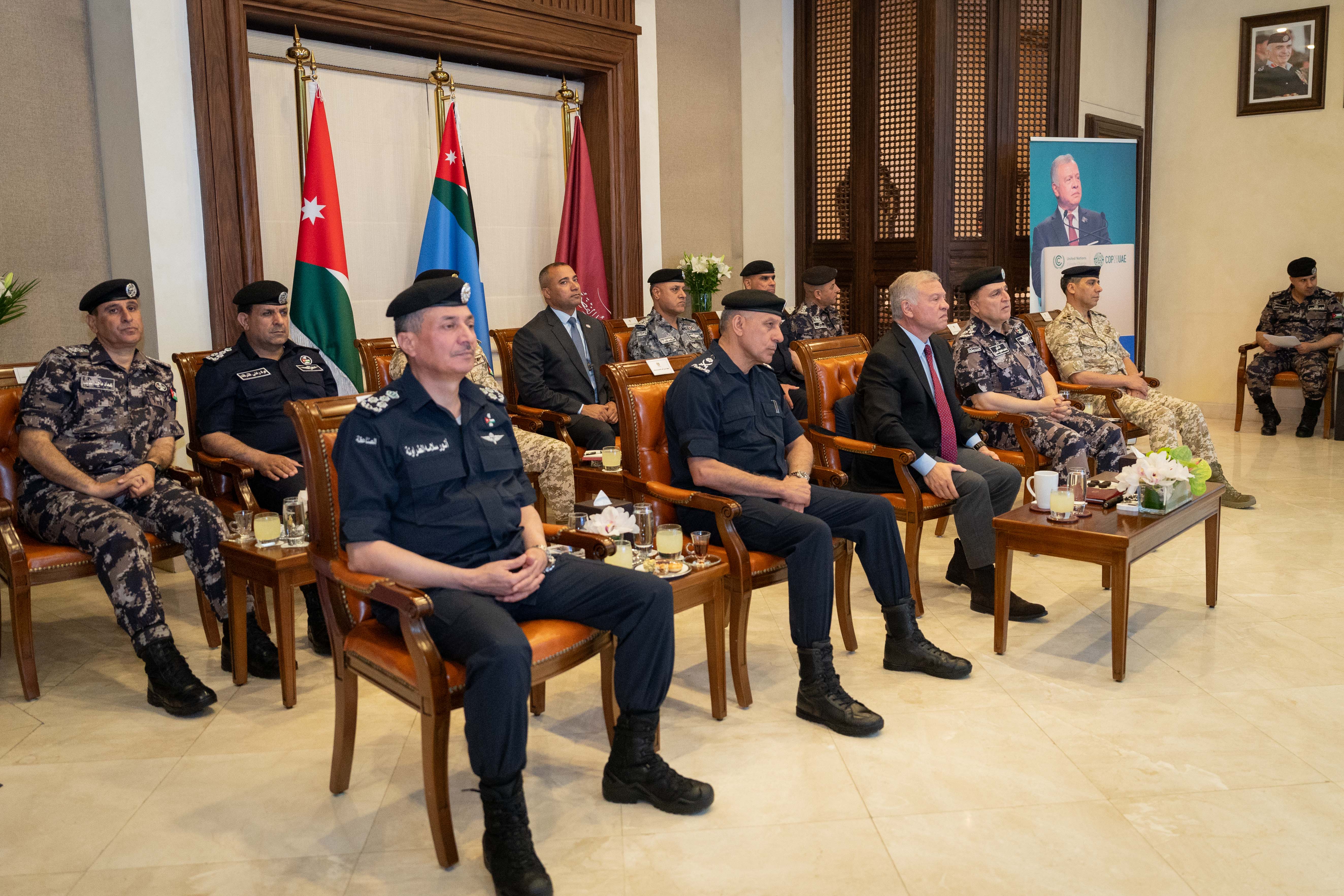 King attends civil defence exercise