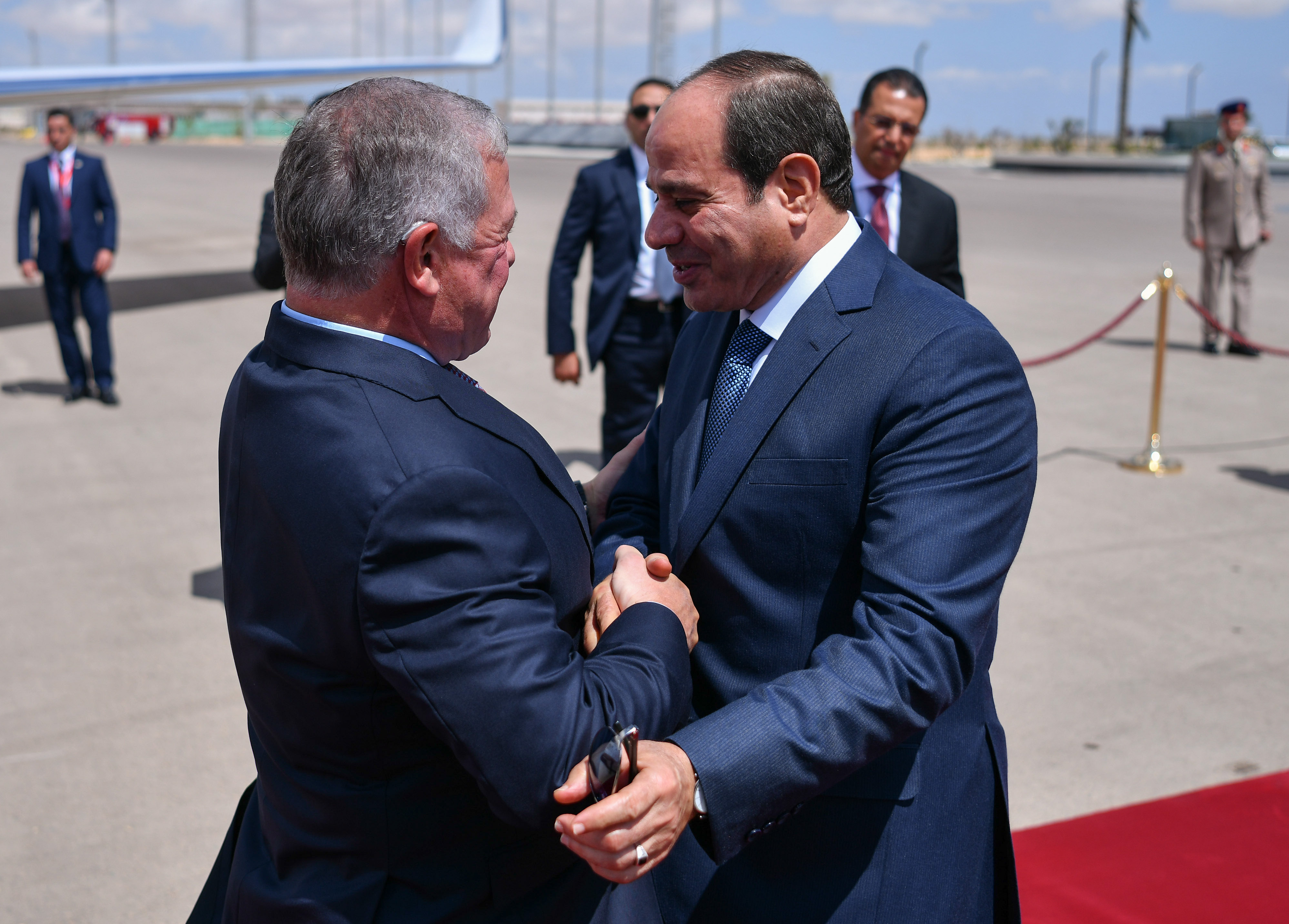King arrives in Egypt