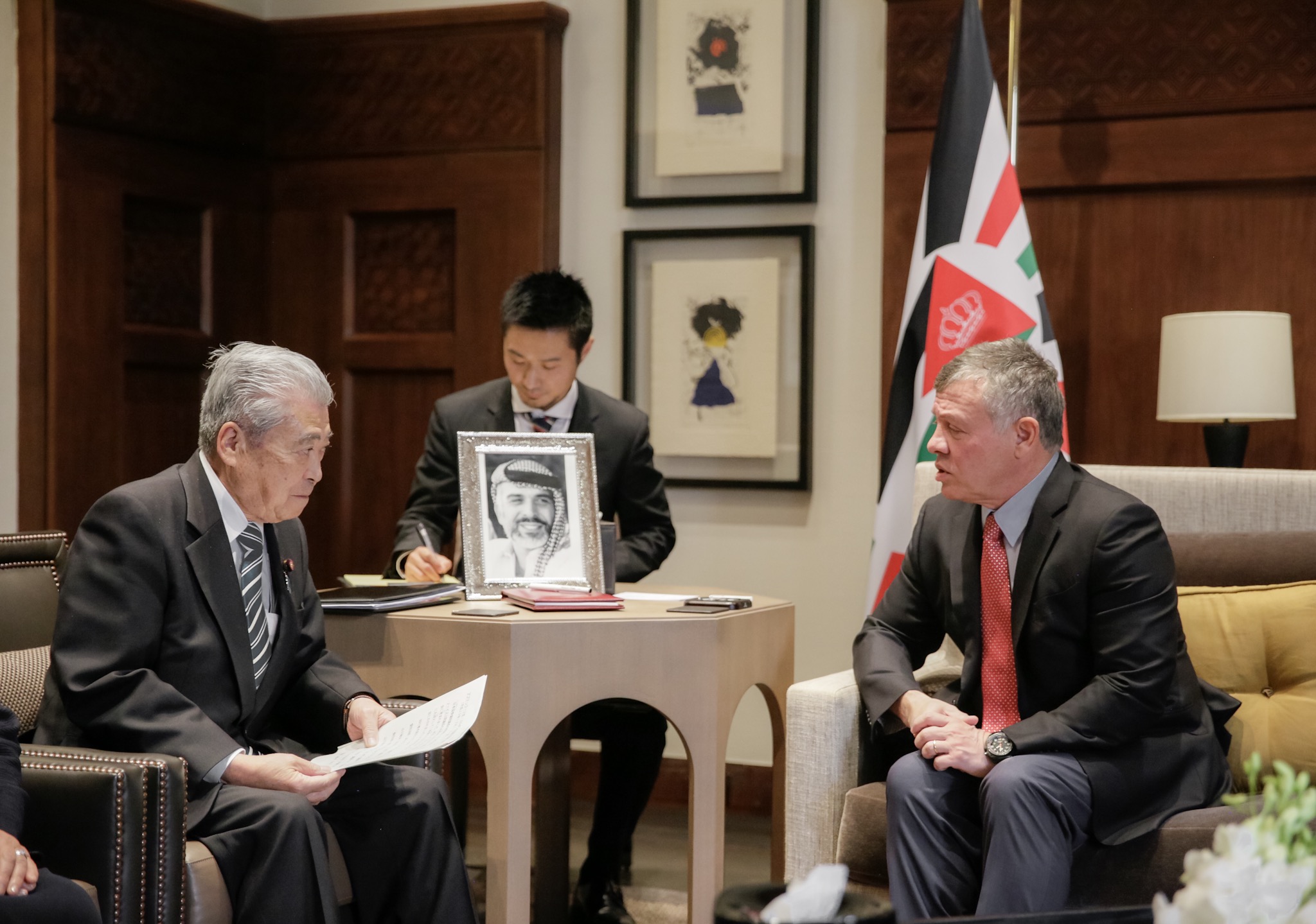 King receives speaker of Japan&rsquo;s House of Councillors