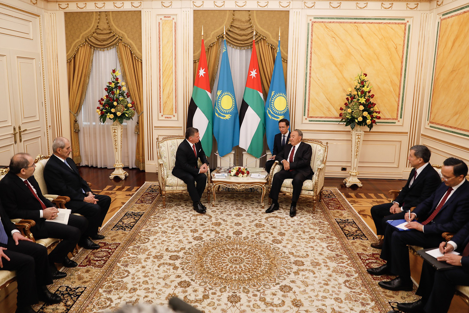 King, Kazakh president hold talks in Astana