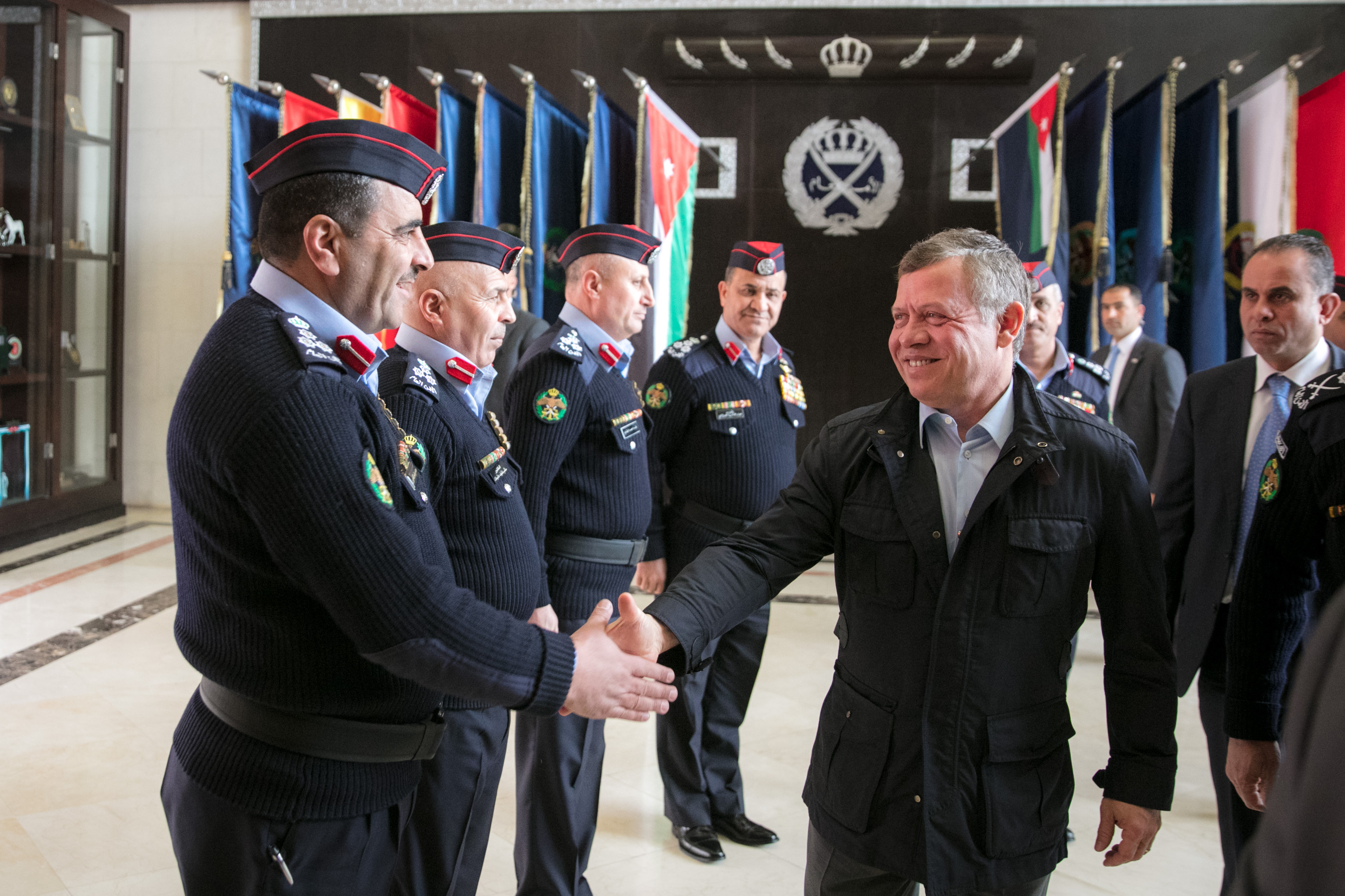 King visits Public Security Directorate