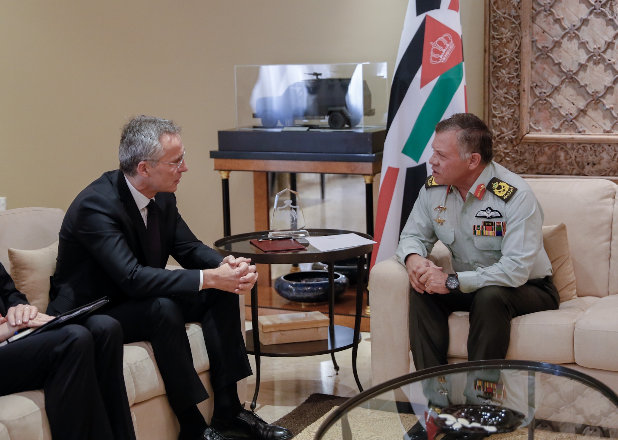 King receives NATO secretary general