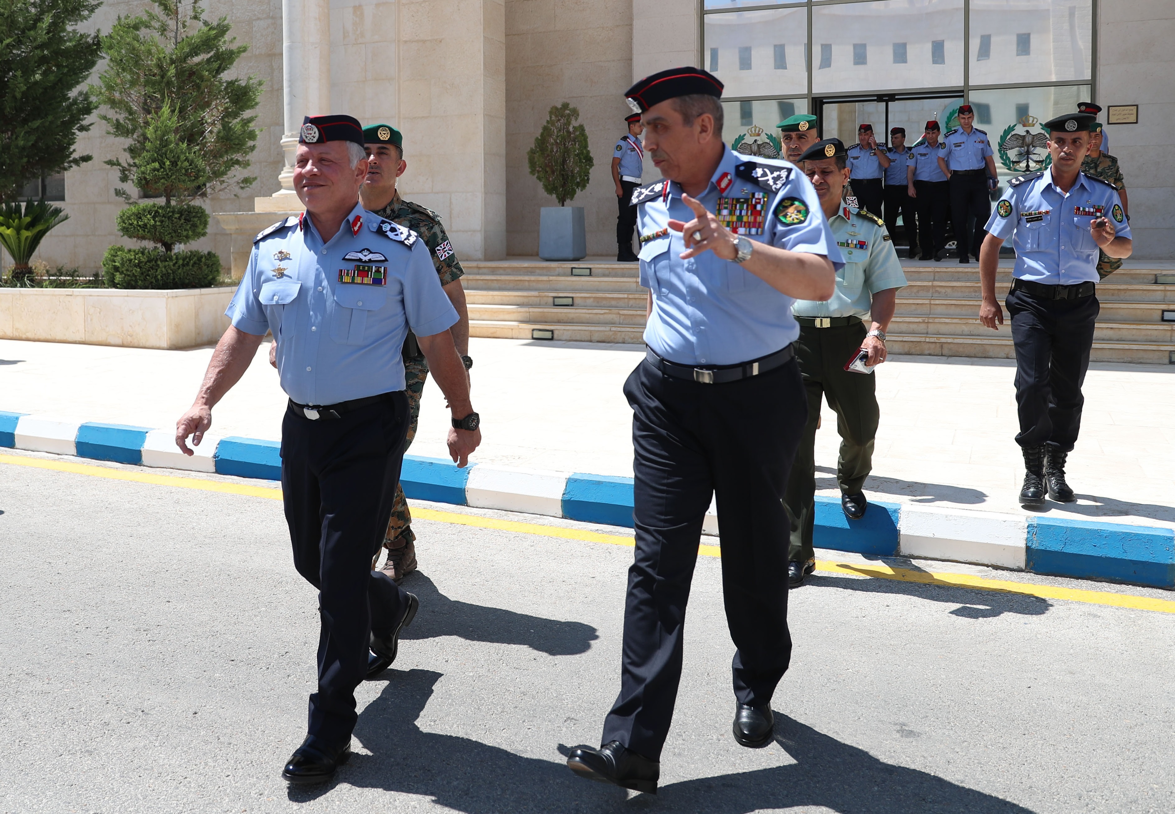 King visits Public Security Directorate
