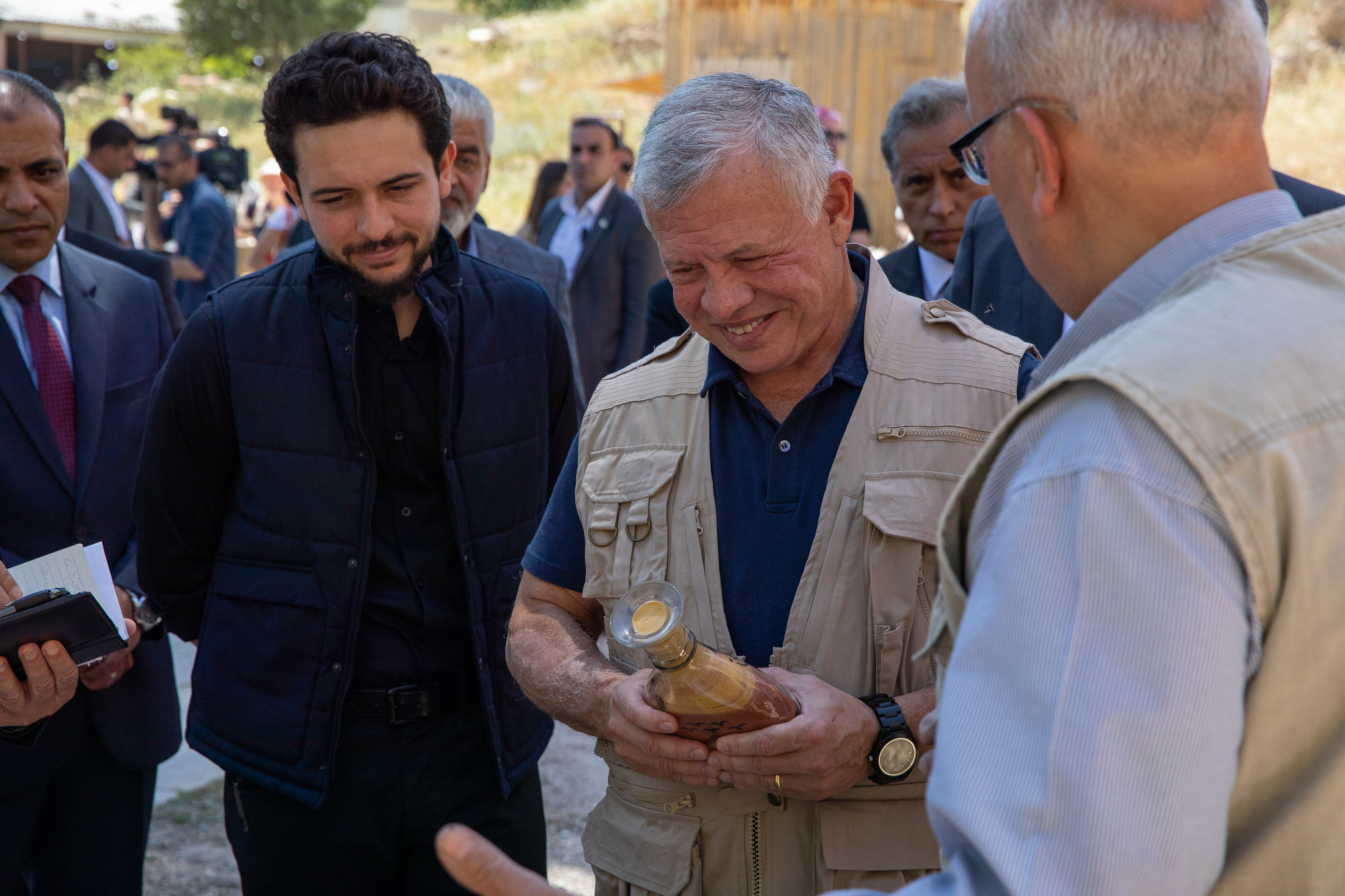 King tours Jerash Visitor Centre