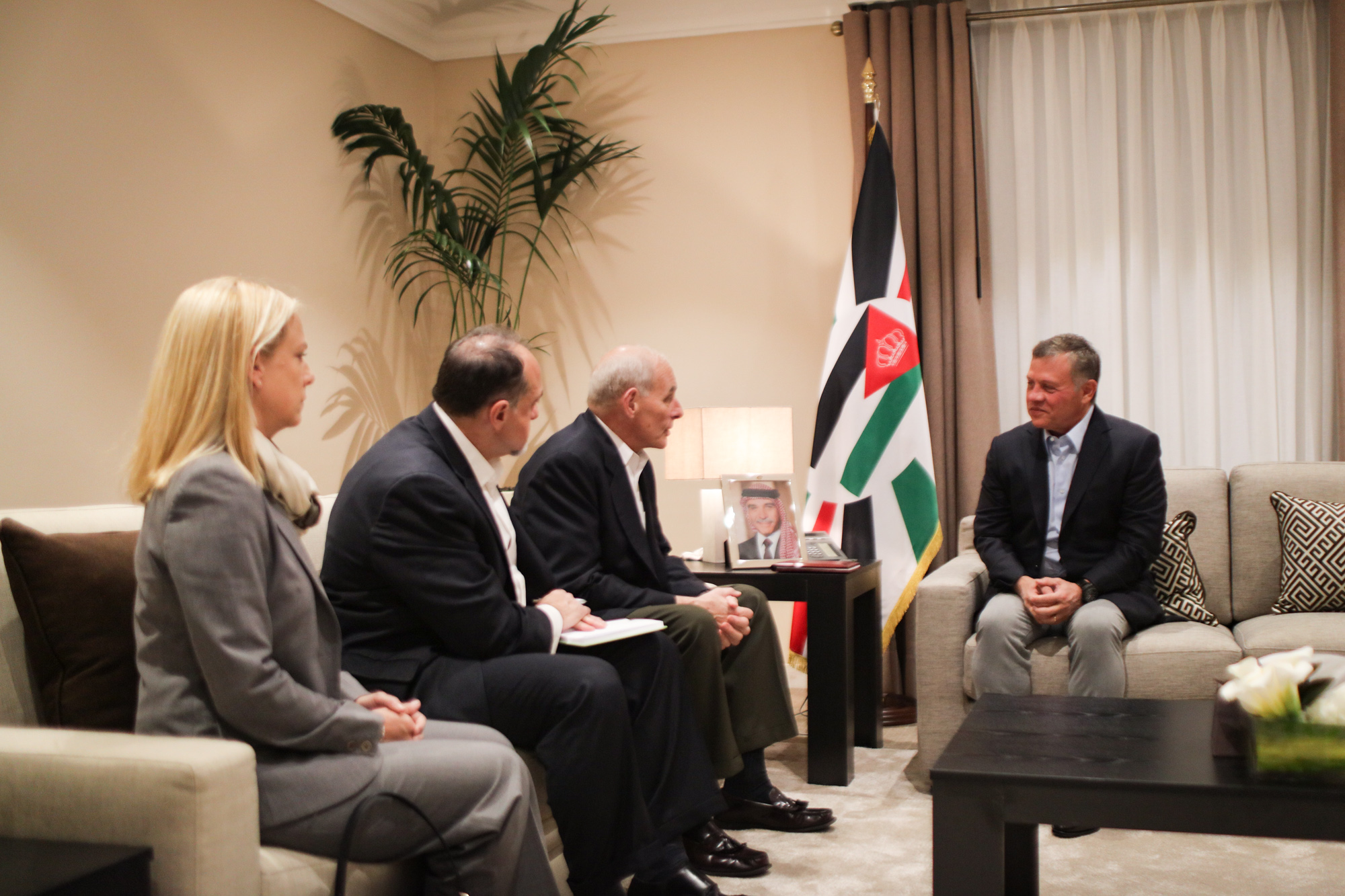 King meets US secretary of homeland security