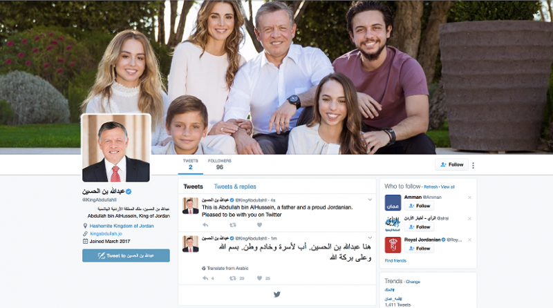 King launches personal Twitter account
