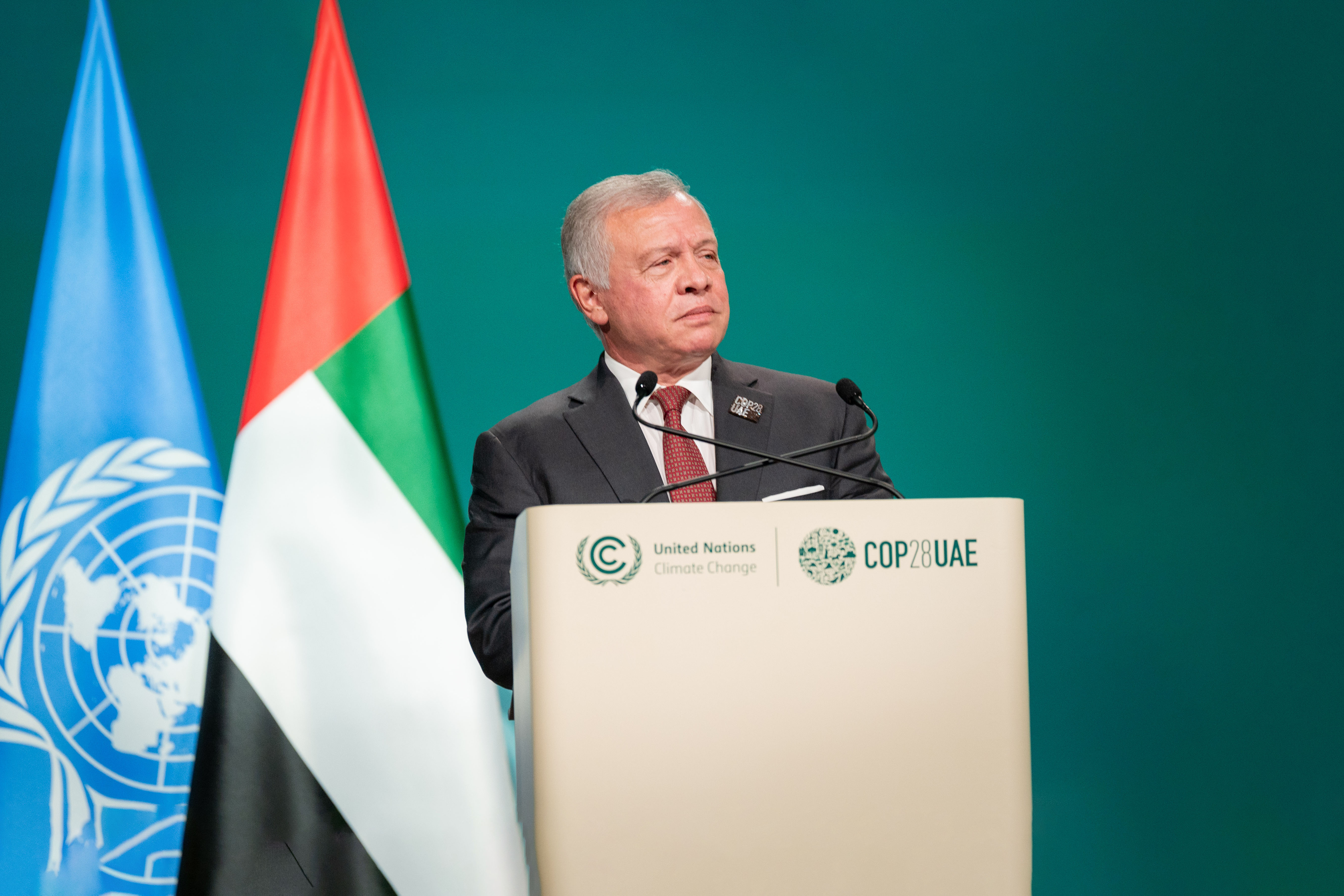 الملك يلقي كلمة في مؤتمر الأمم المتحدة لتغير المناخ بالإمارات
