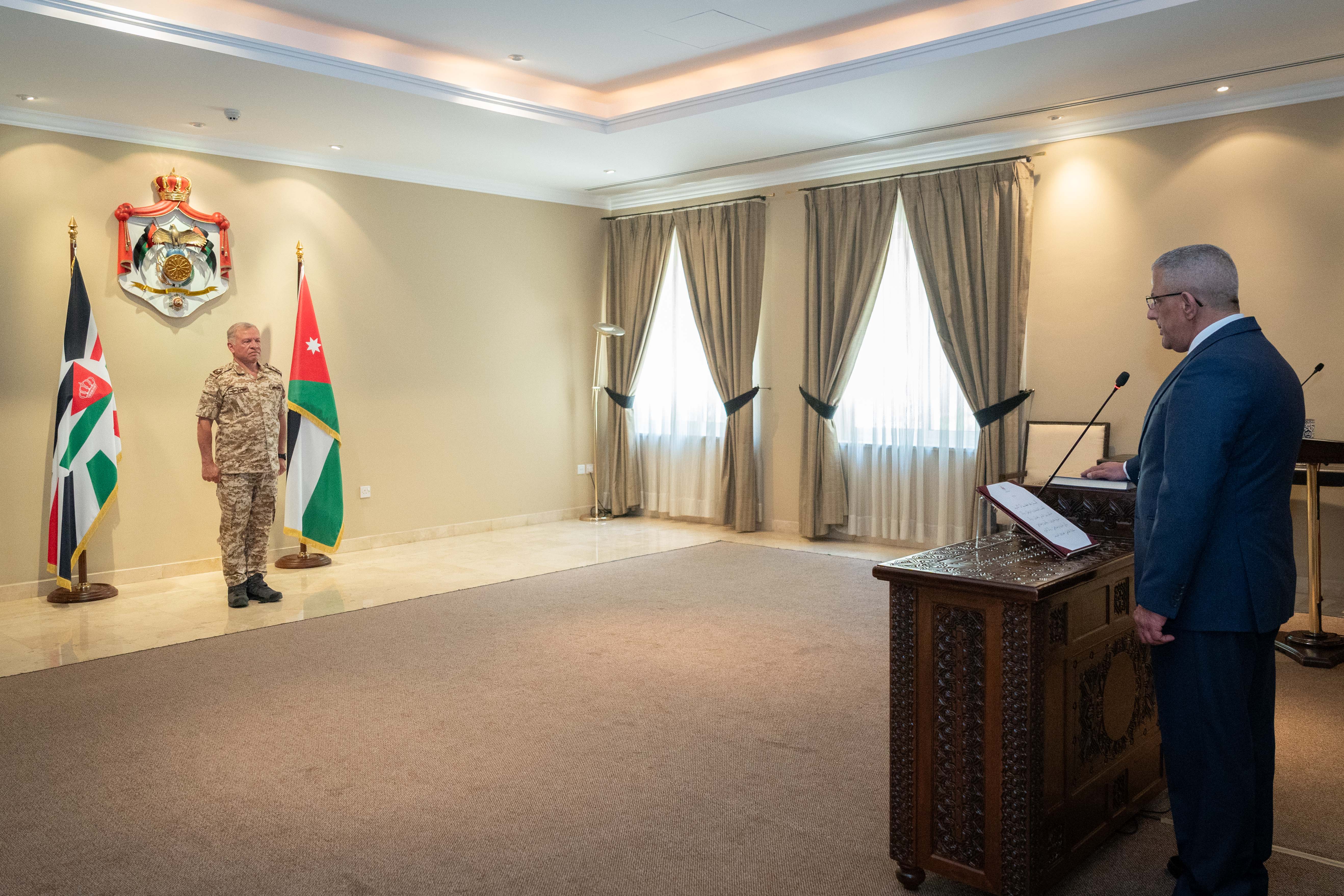 King swears in Dmour as first inspector of Regular Courts